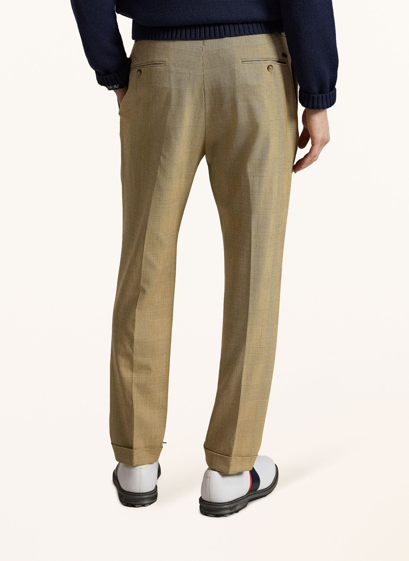 RLX RALPH LAUREN Spodnie golfowe: BEŻOWY / CIEMNOBRĄZOWY