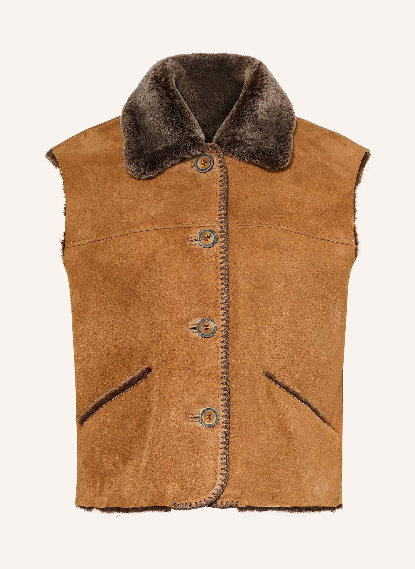 MEINDL Vestă din piele LITTLE NELL: CAMEL