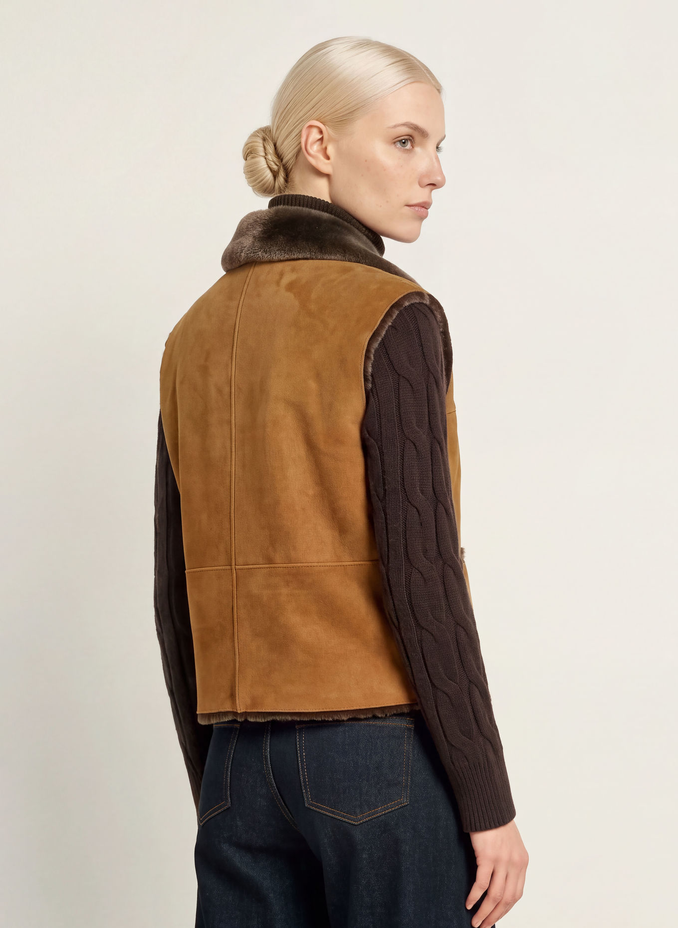 MEINDL Vestă din piele LITTLE NELL: CAMEL