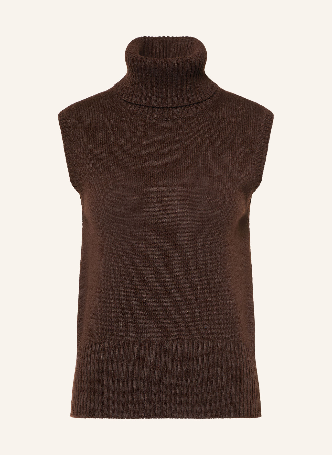 Veronica Beard MAZZY Cashmere Knit Top: DARK BROWN