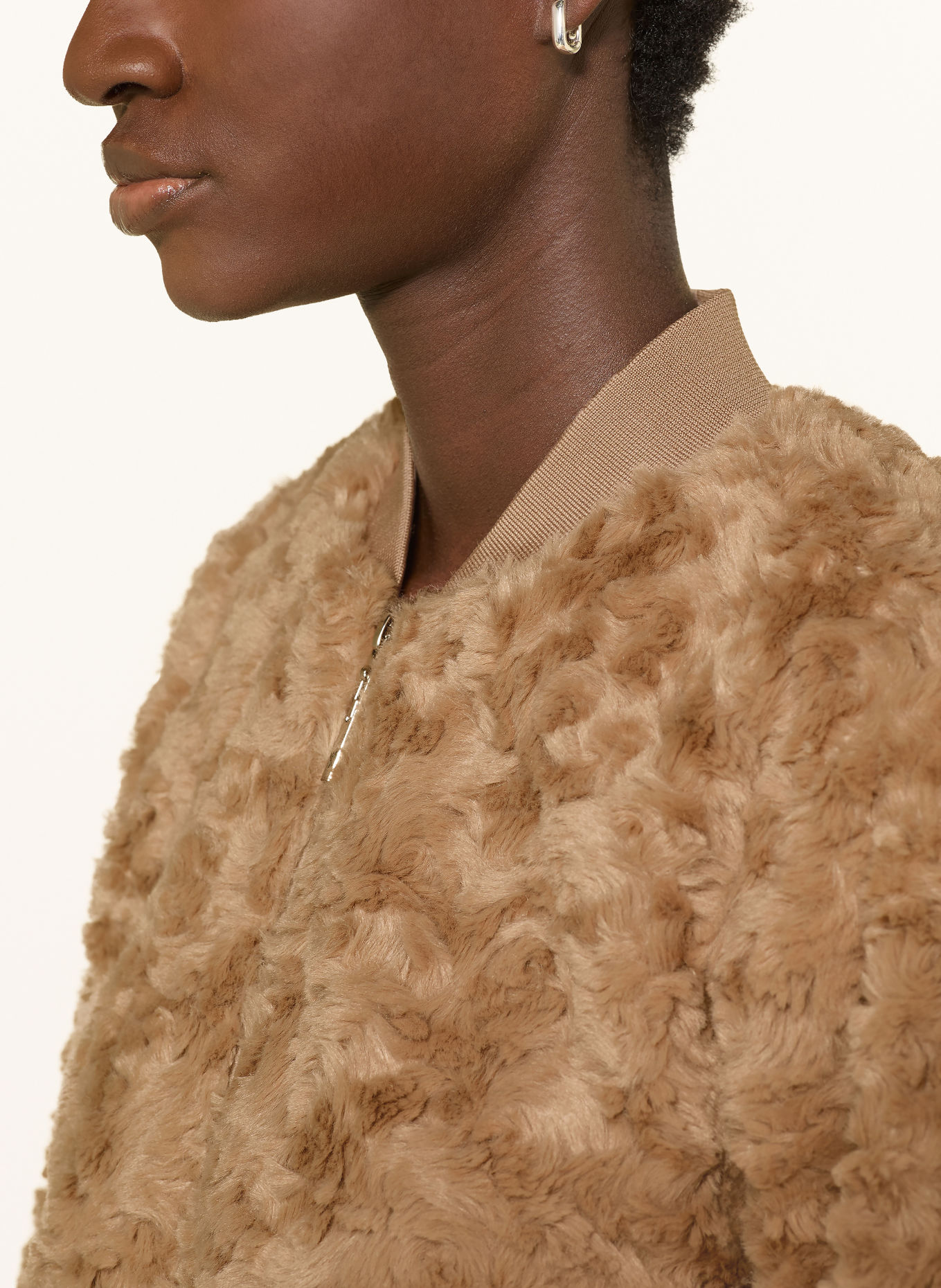 monari Kunstfell-Blouson: CAMEL