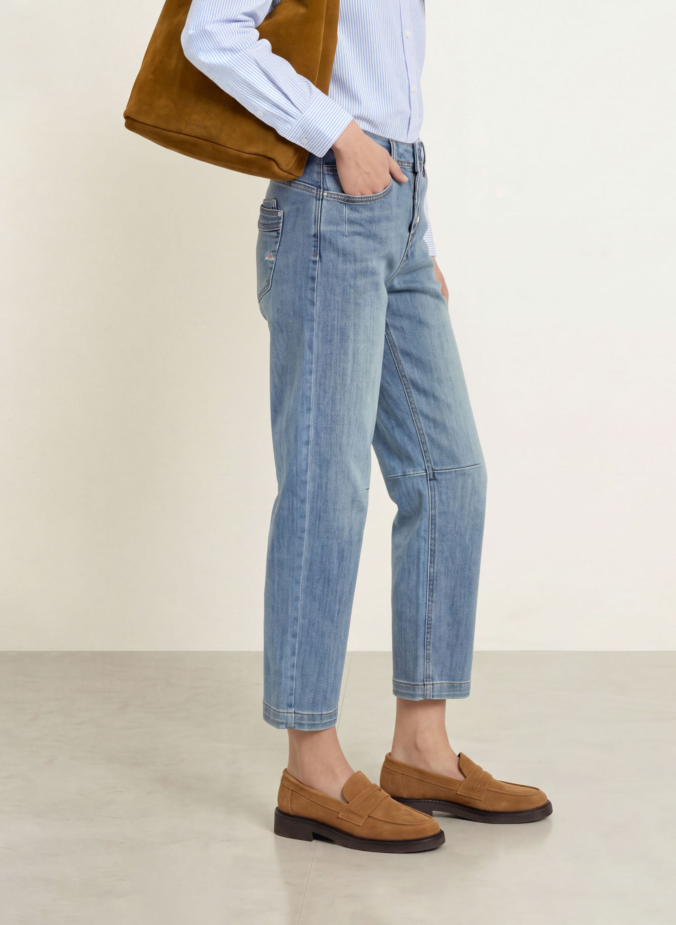 Buena Vista Barrel Jeans RELAXED MALIBU: 9446 mid stone