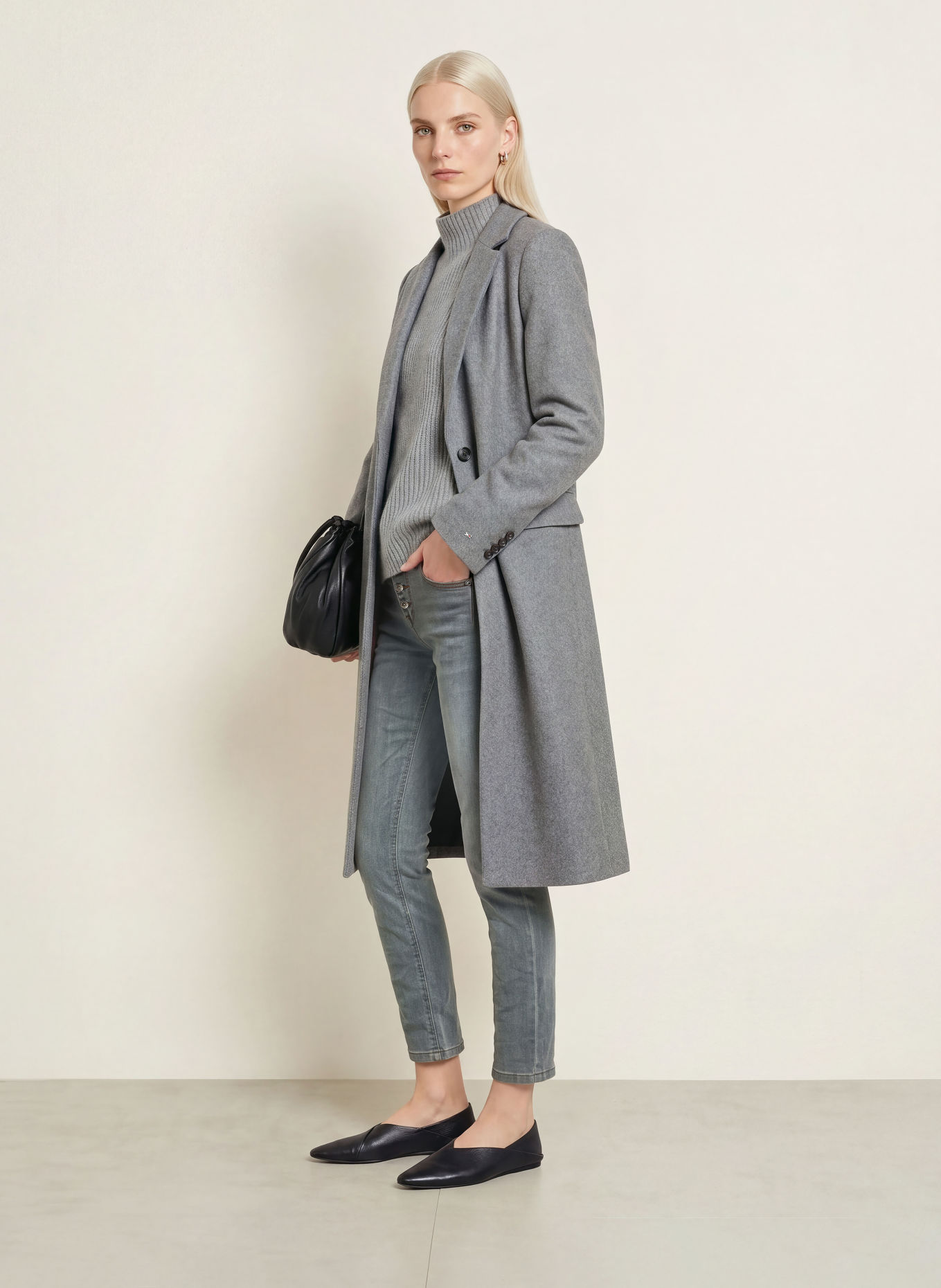 Buena Vista Skinny Jeans MALIBU CROPPED: 8970 anthracite denim
