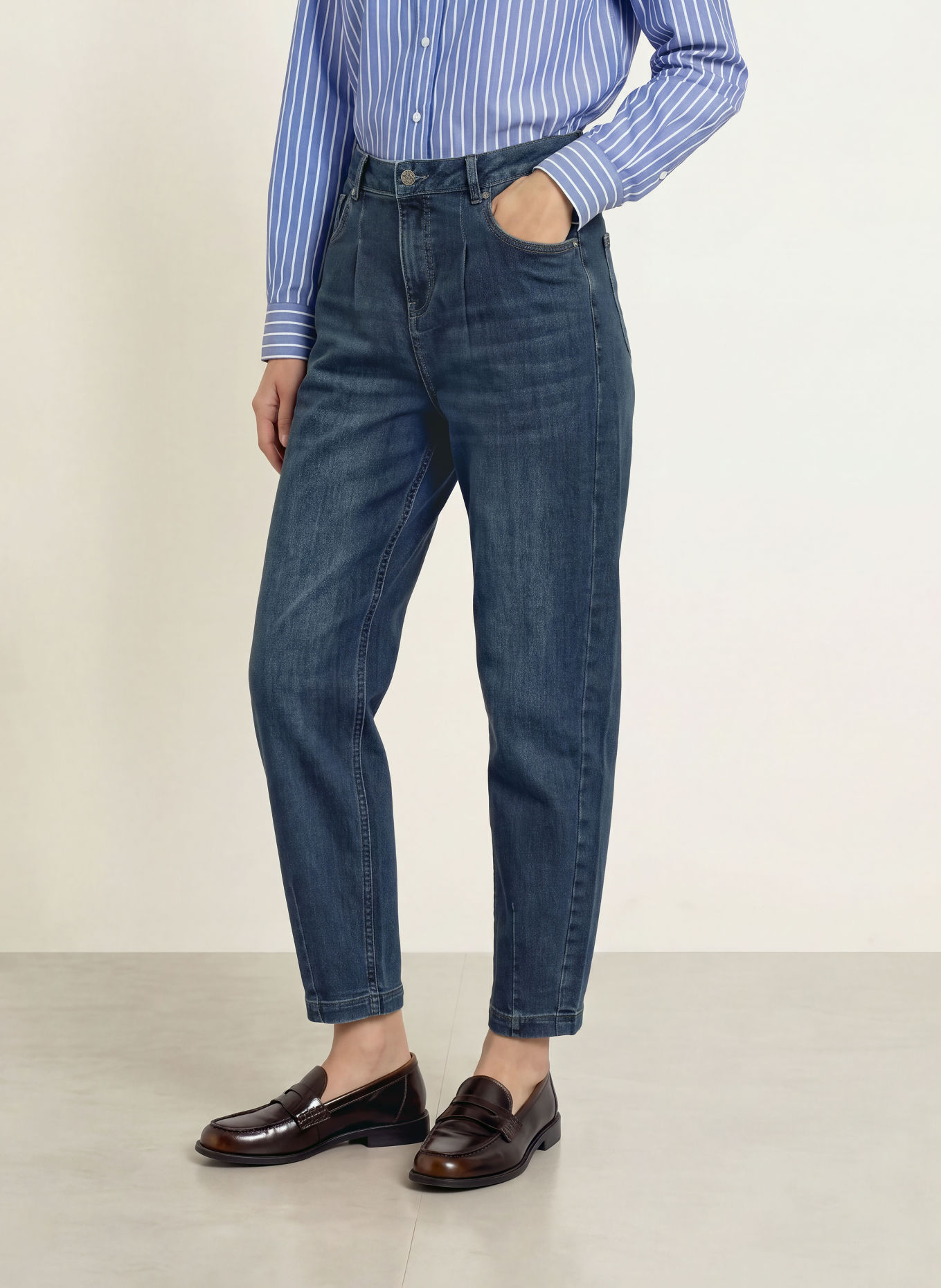 Buena Vista Barrel Jeans BALLON-F: 8920 twilight denim