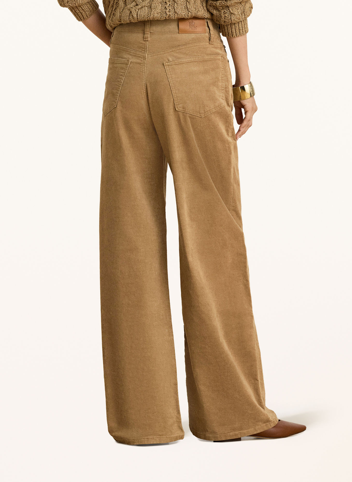 LAUREN RALPH LAUREN Marlenehose aus Cord: CAMEL