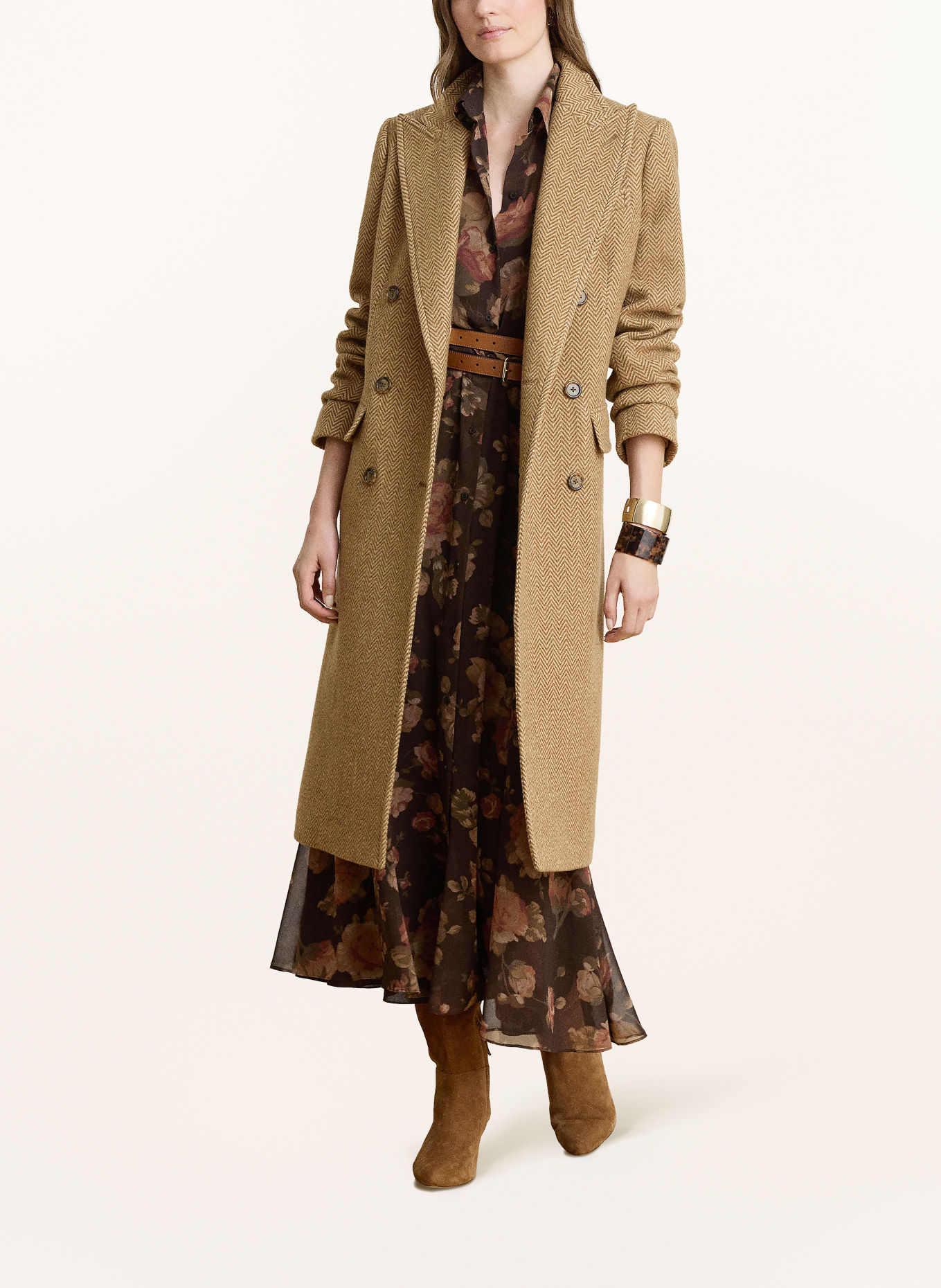 LAUREN RALPH LAUREN Wollen mantel: LICHTBRUIN / BEIGE