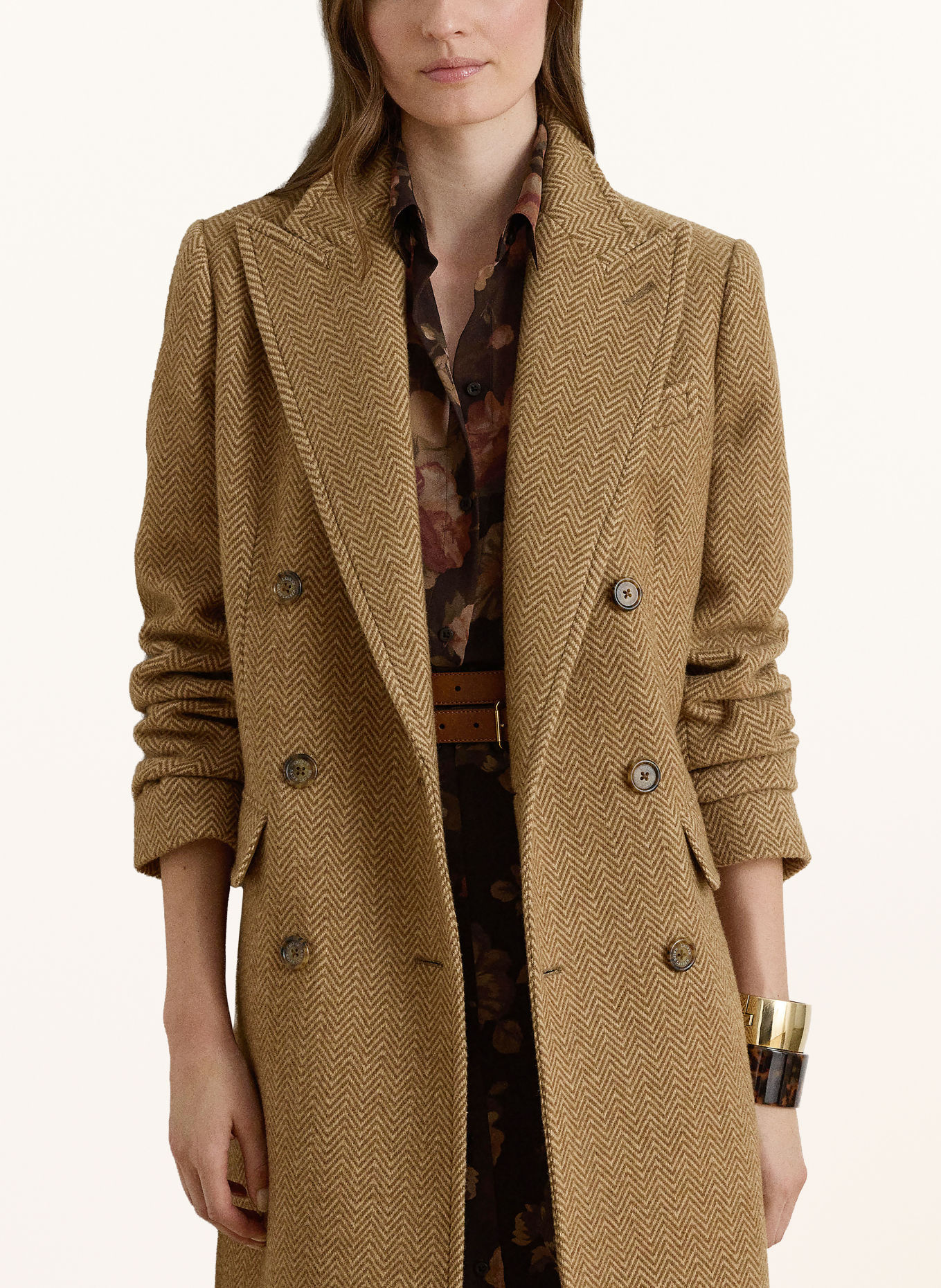 LAUREN RALPH LAUREN Wollen mantel: LICHTBRUIN / BEIGE