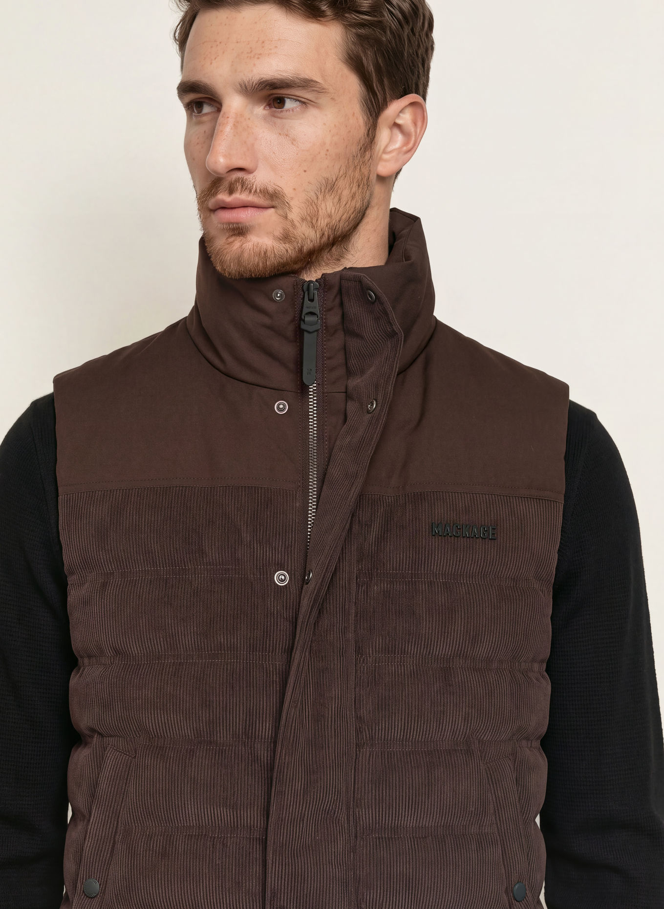 Mackage Dunvest BRODY-CDY i blandet materiale: MØRKEBRUN