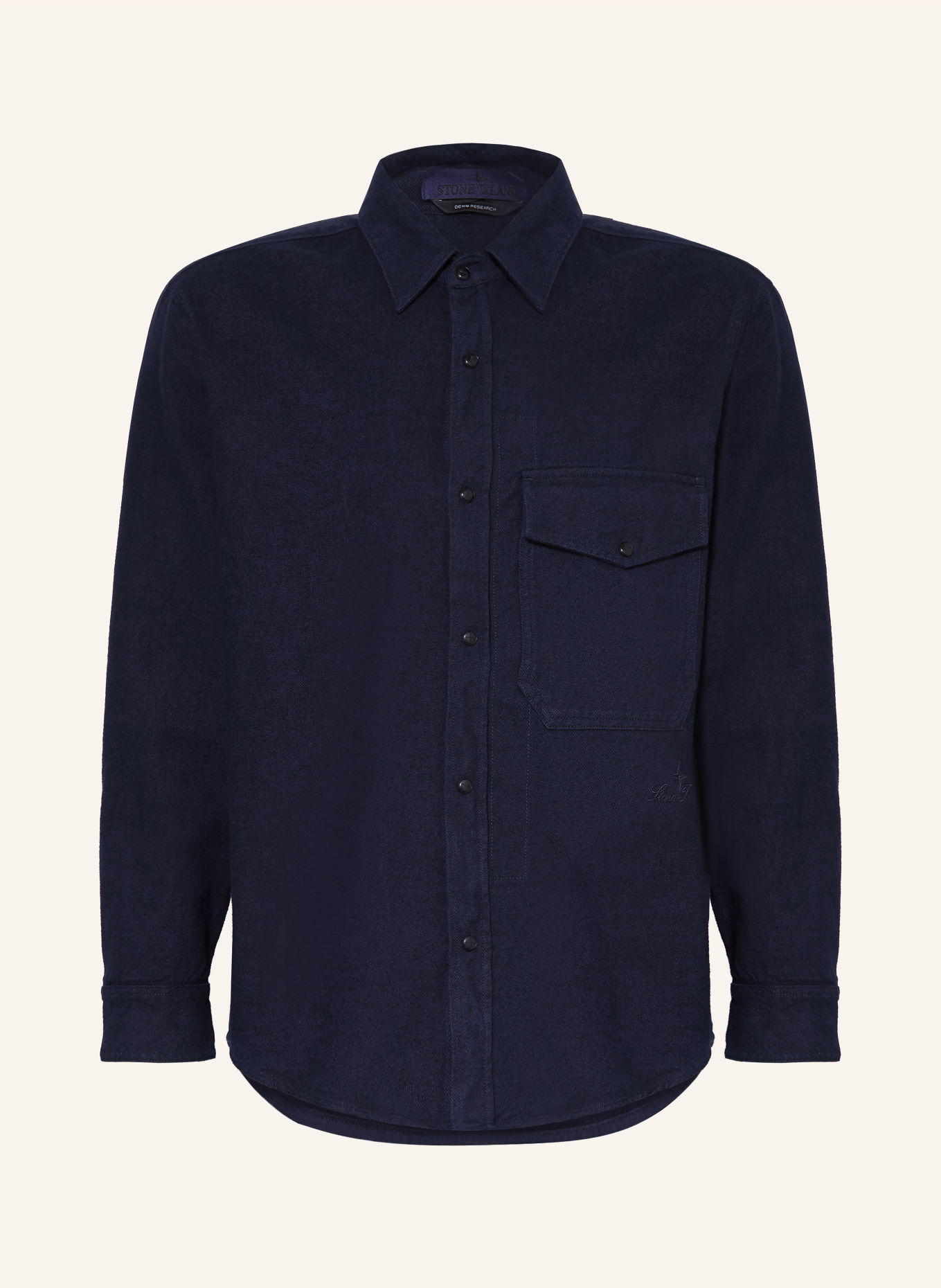 STONE ISLAND Jeanshemd DENIM PROJECT Extra Slim Fit: DUNKELBLAU
