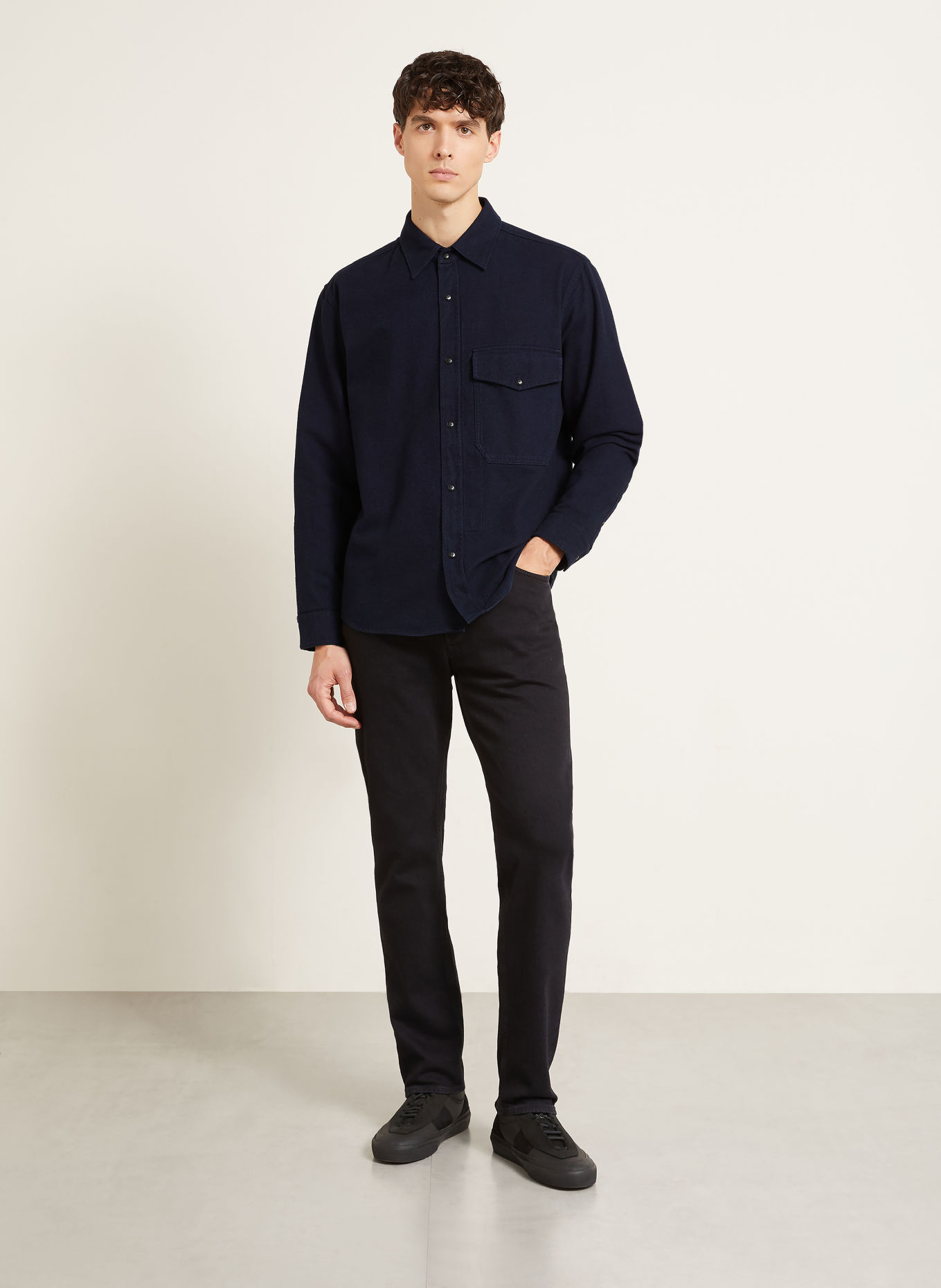 STONE ISLAND Jeanshemd DENIM PROJECT Extra Slim Fit: DUNKELBLAU