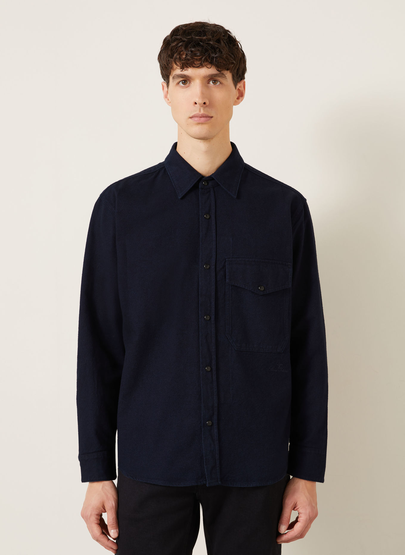 STONE ISLAND Jeanshemd DENIM PROJECT Extra Slim Fit: DUNKELBLAU