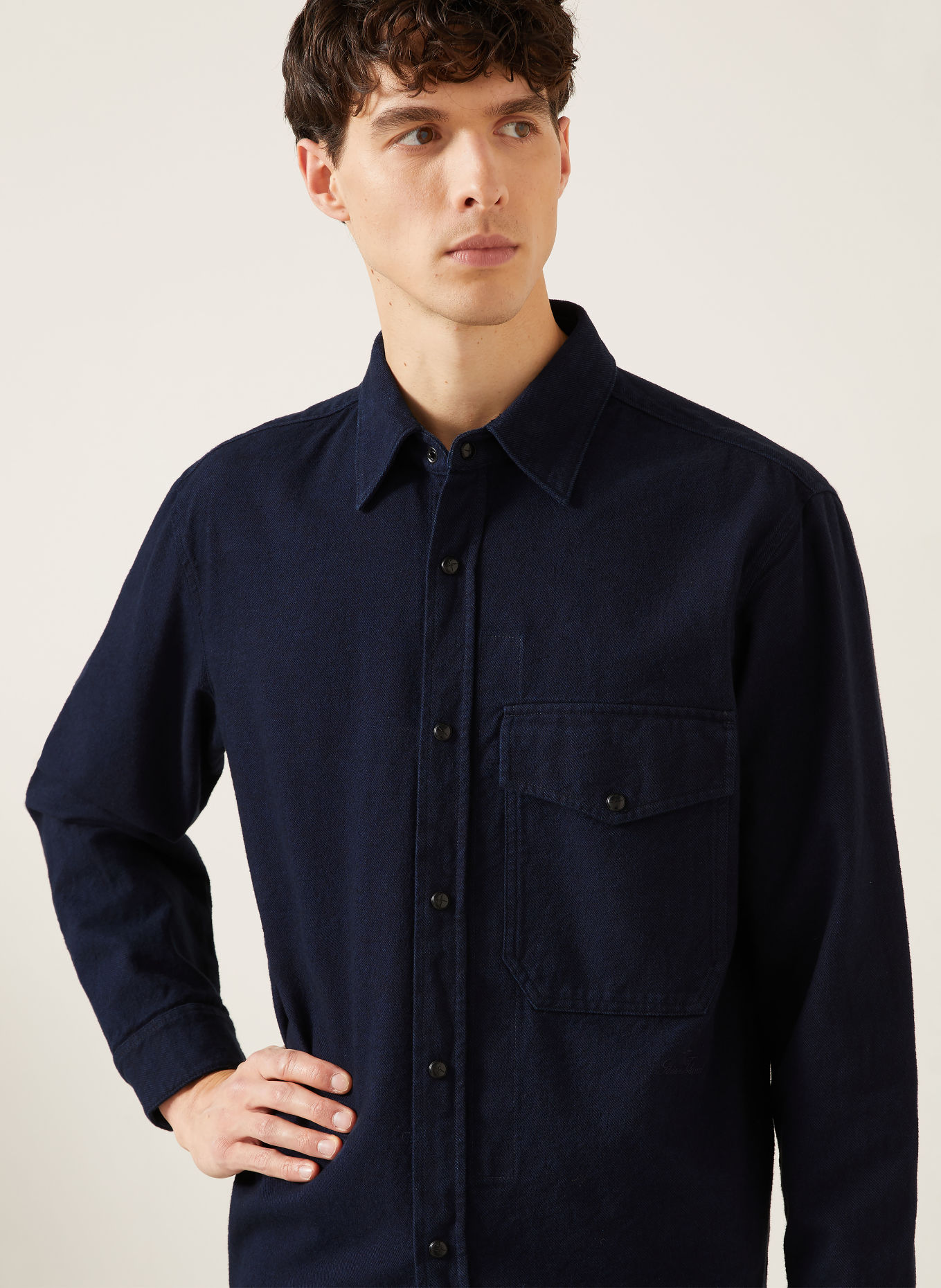 STONE ISLAND Jeanshemd DENIM PROJECT Extra Slim Fit: DUNKELBLAU
