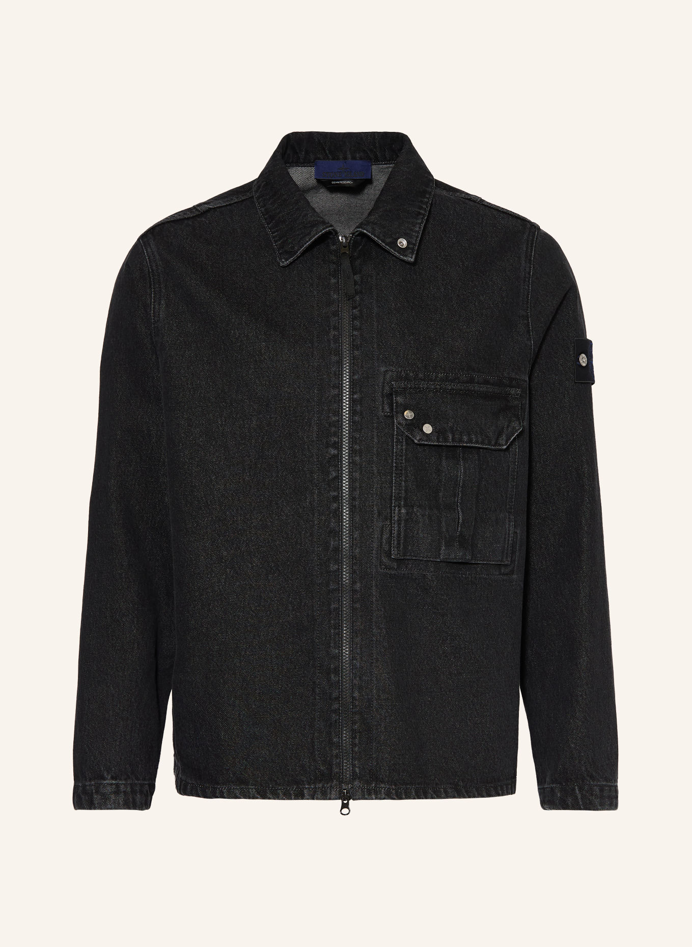 STONE ISLAND Jeansjacke DENIM PROJECT: VJ902 BLACK MEDIUM WASH
