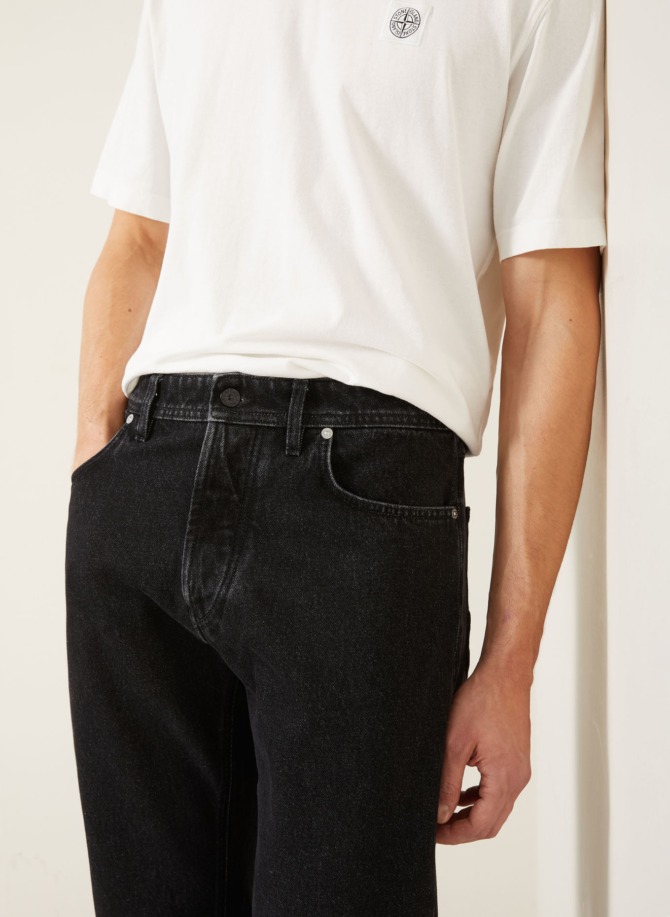 STONE ISLAND Jeans DENIM PROJECT Regular Straight Fit: VJ902 BLACK MEDIUM WASH