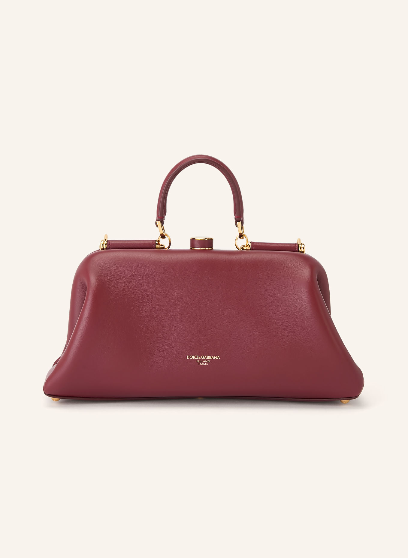 DOLCE & GABBANA GRANDMA MEDIUM Handbag: DARK RED / GOLD