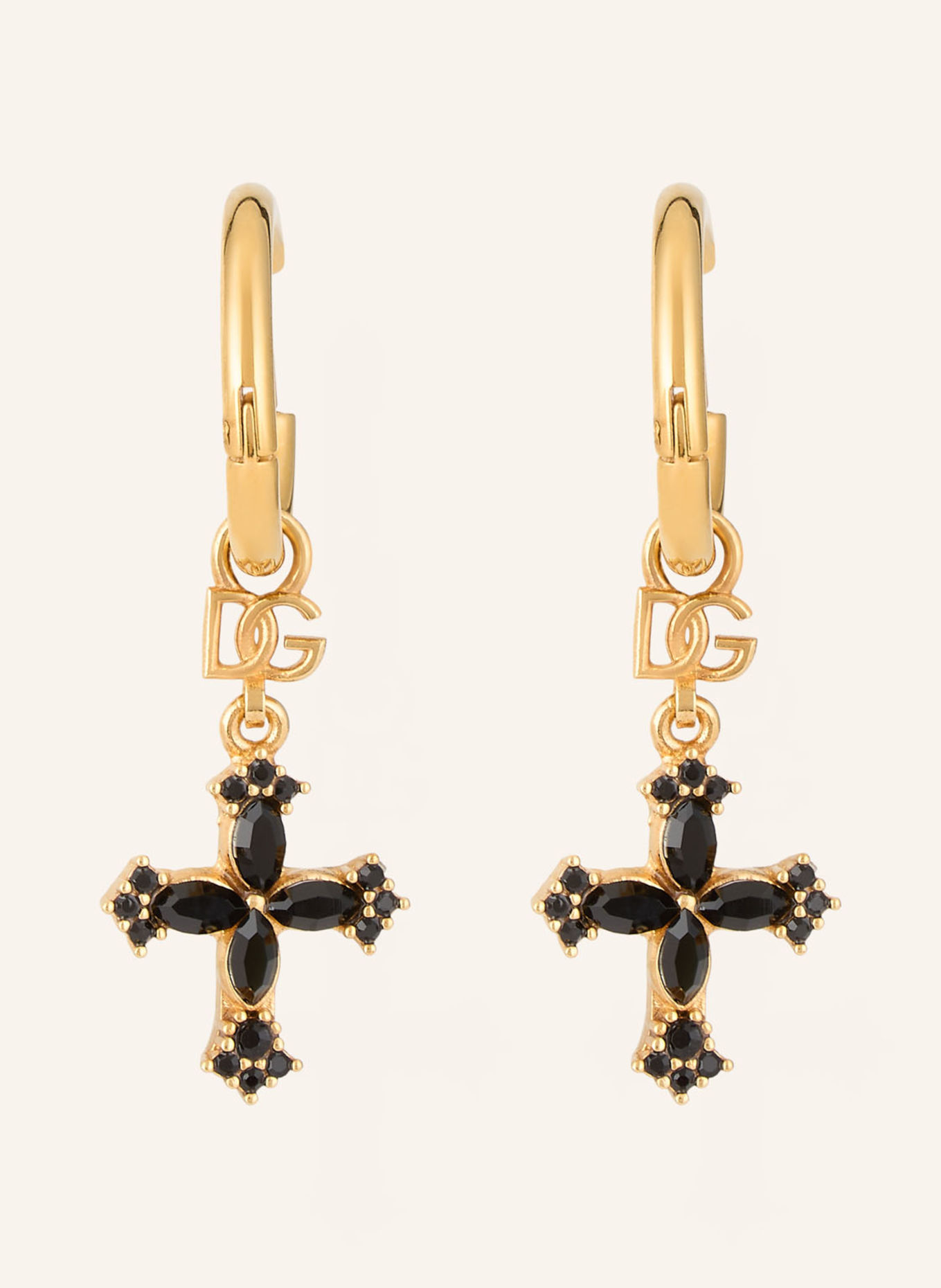 DOLCE & GABBANA Creolen: GOLD / SCHWARZ