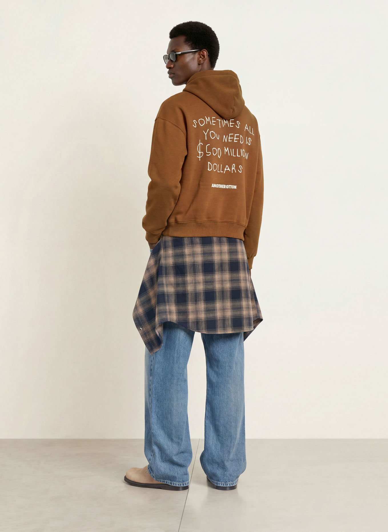 another COTTON LAB Hoodie: BRAUN