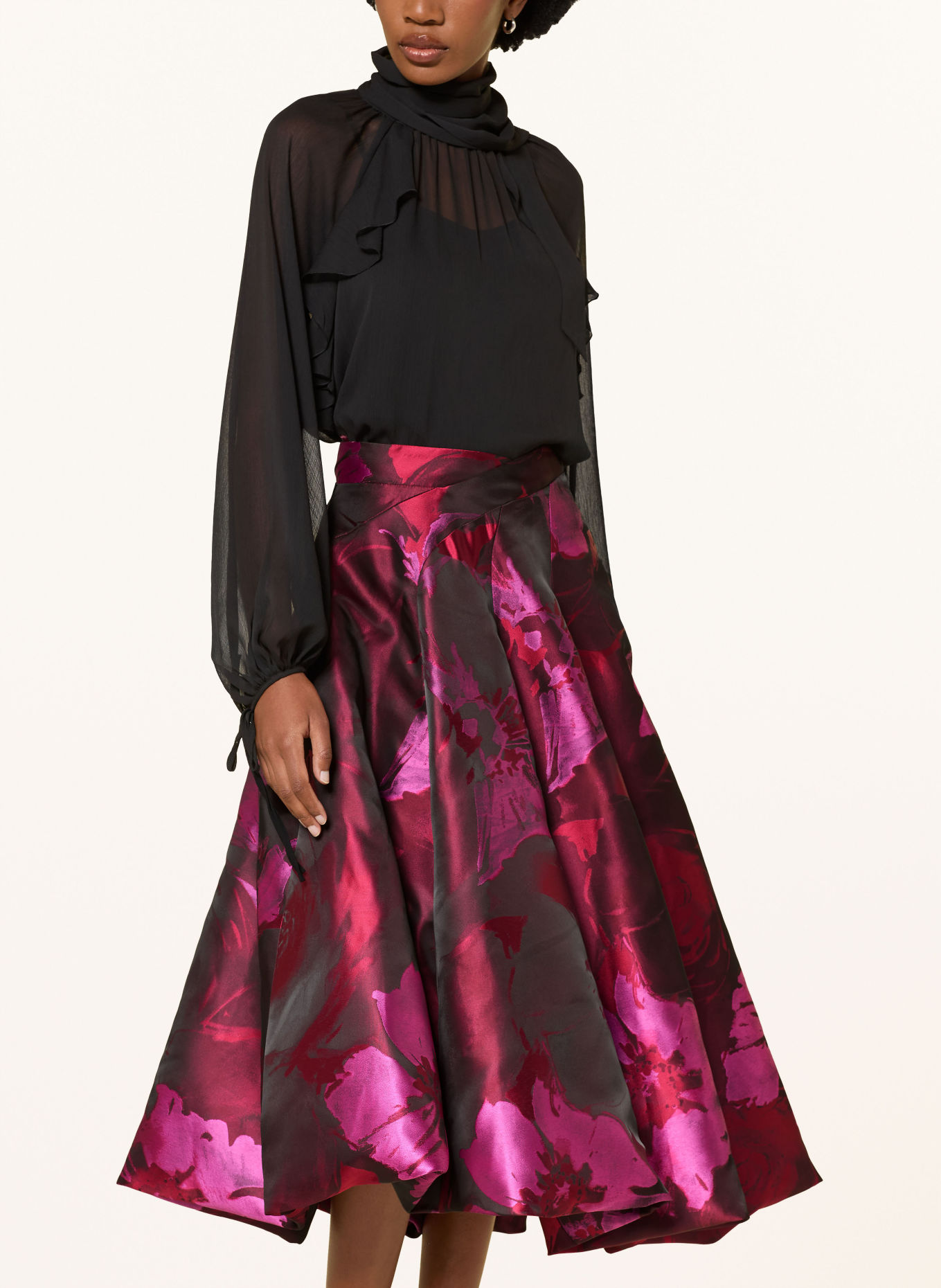 TALBOT RUNHOF Jacquardrok: ROOD / ROZE / DONKERROOD