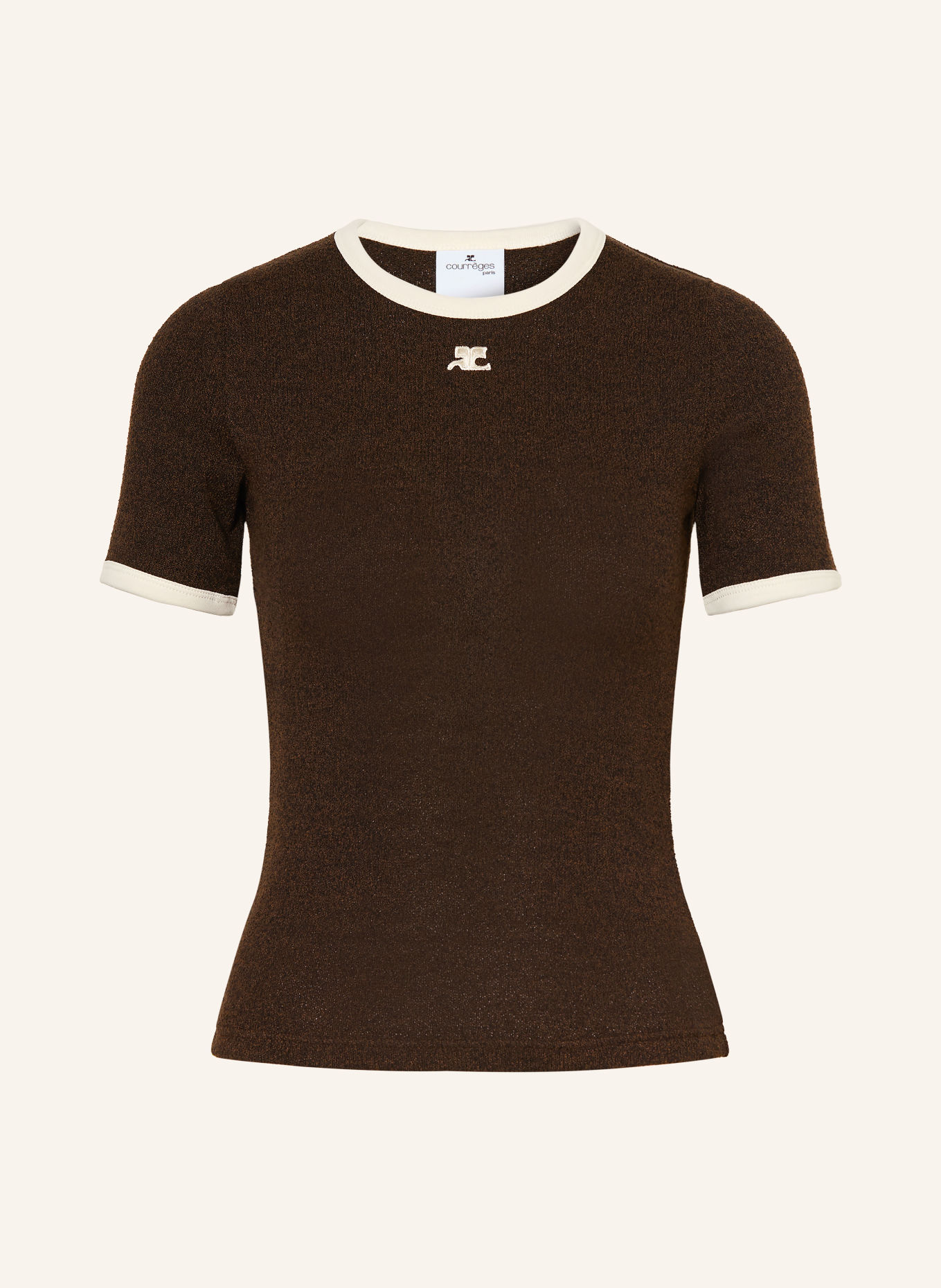 Courrèges T-Shirt HEATHER: DUNKELBRAUN / DUNKELBLAU