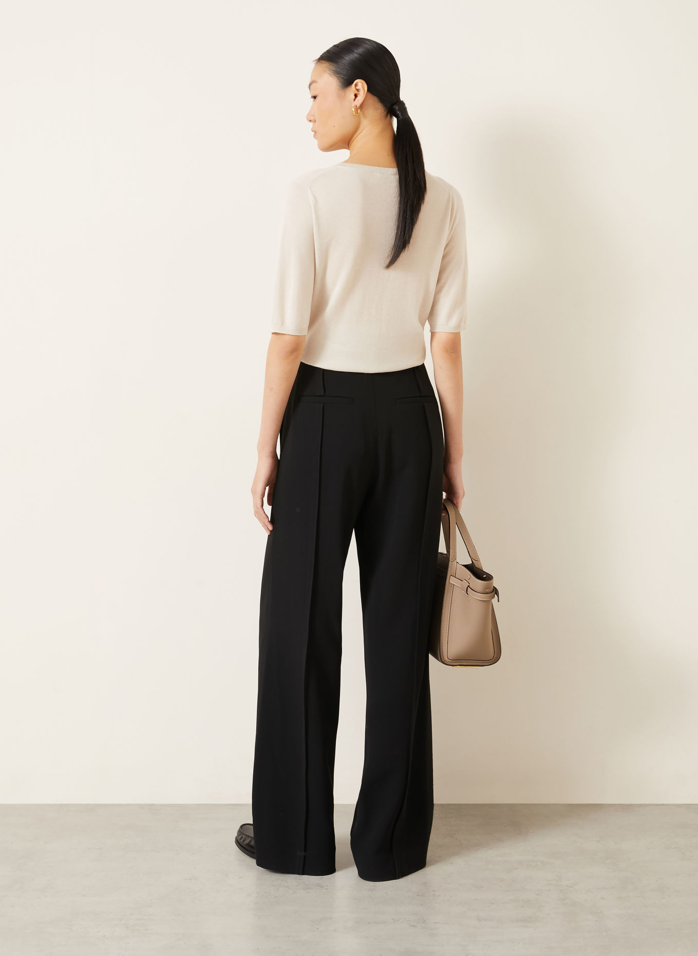 IRIS von ARNIM Cashmere knit shirt: ECRU