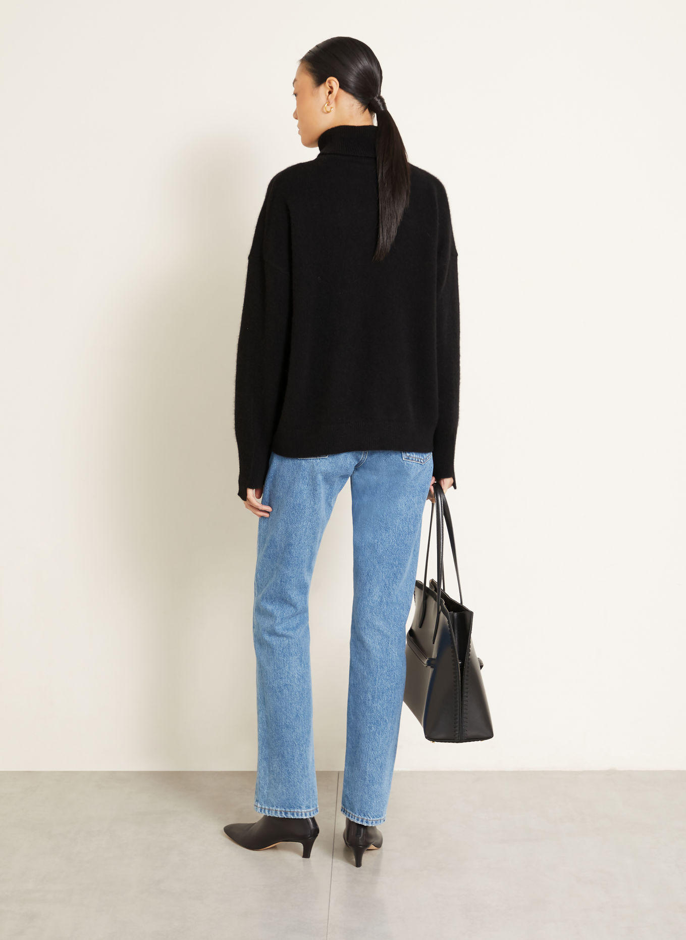 IRIS von ARNIM RENTON Turtleneck sweater with Cashmere: BLACK