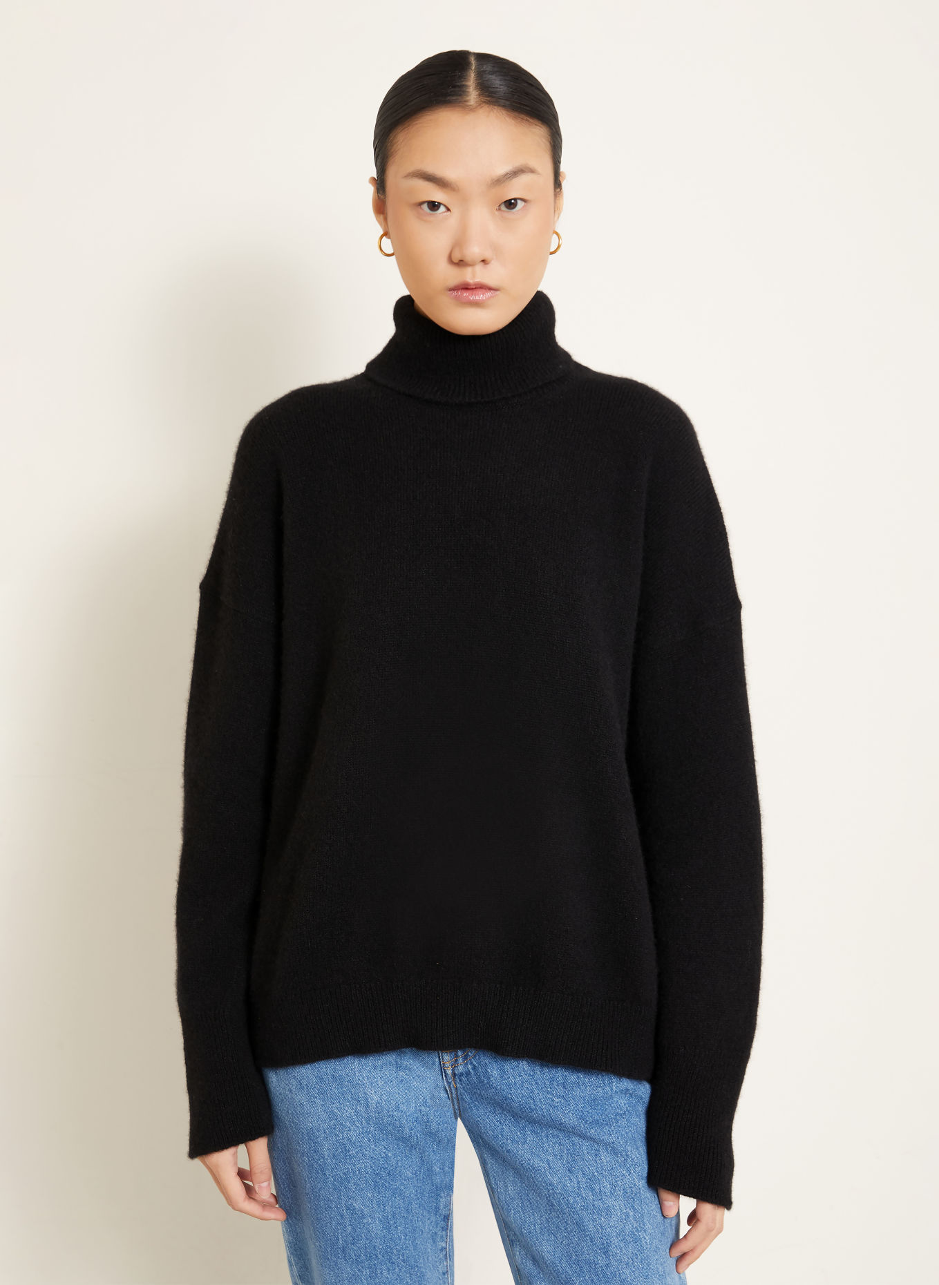 IRIS von ARNIM RENTON Turtleneck sweater with Cashmere: BLACK