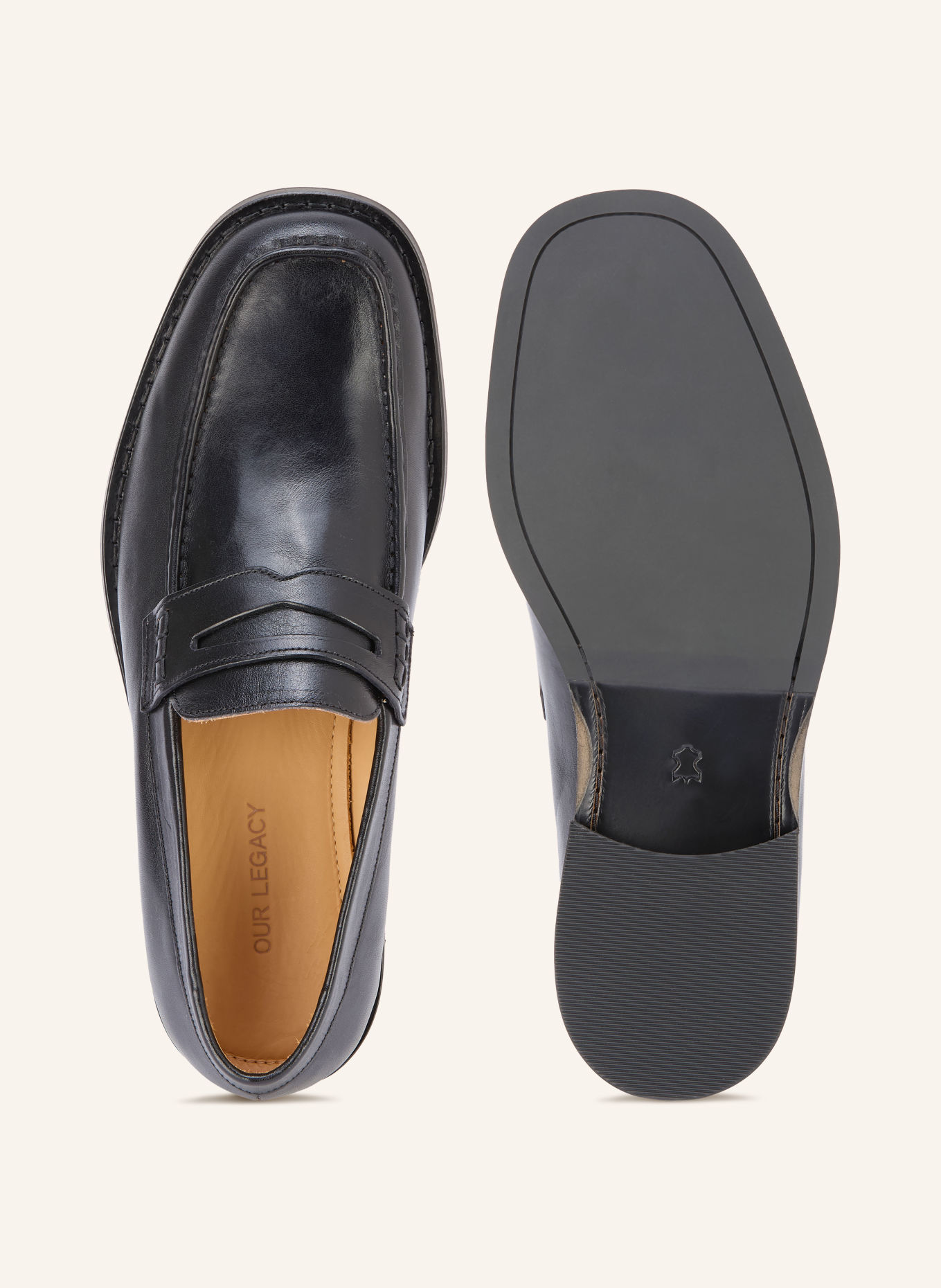 OUR LEGACY Penny loafer: BLACK