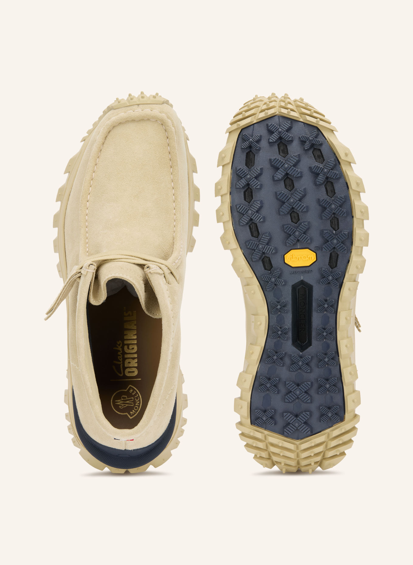 MONCLER Šněrovací boty TRAILGRIP: BÉŽOVÁ