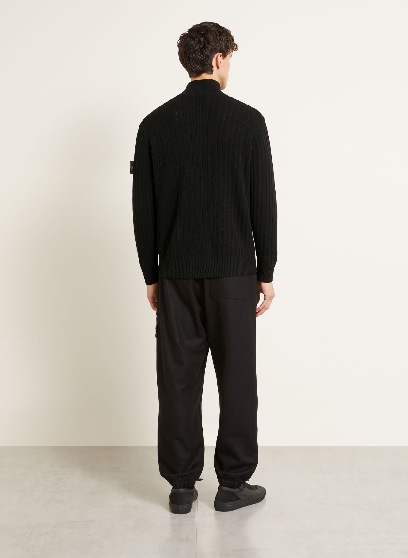 STONE ISLAND GHOST Cardigan: BLACK