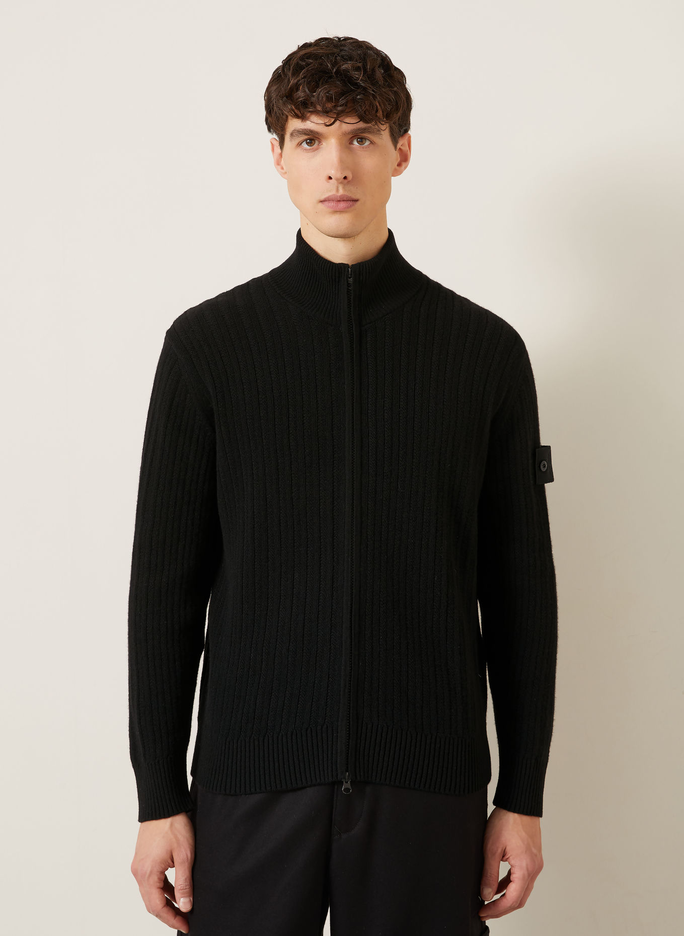 STONE ISLAND GHOST Cardigan: BLACK