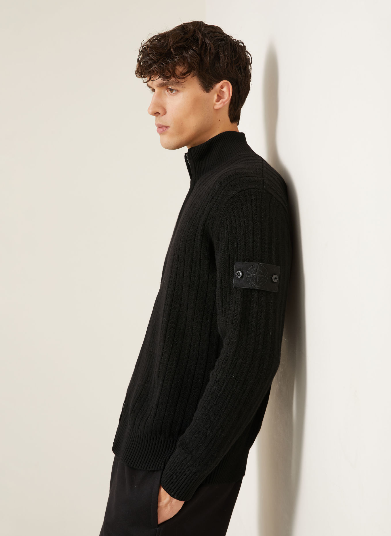 STONE ISLAND GHOST Cardigan: BLACK