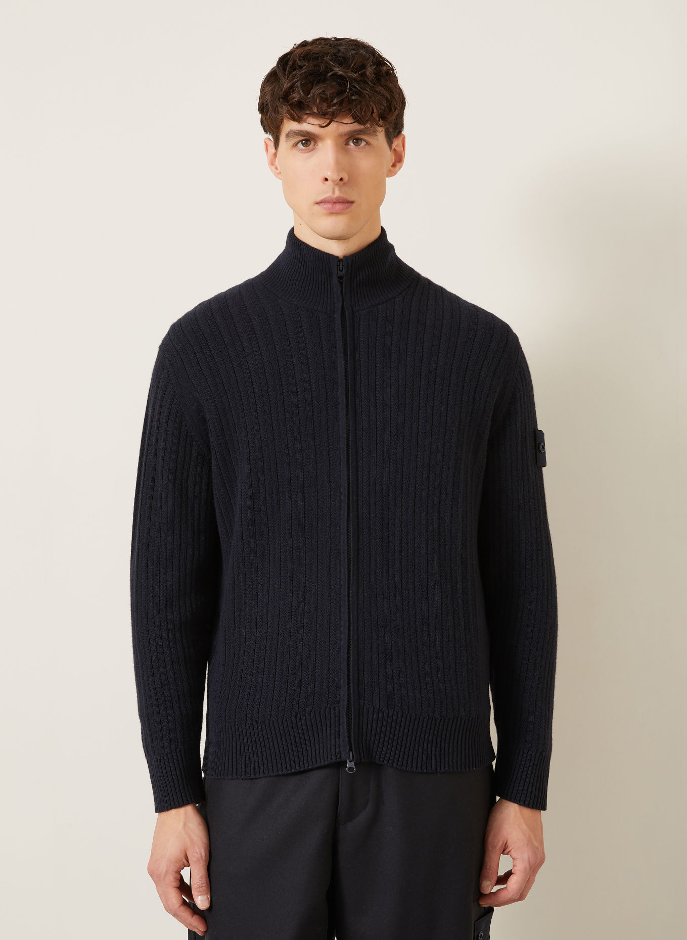 STONE ISLAND Strickjacke GHOST: SCHWARZ