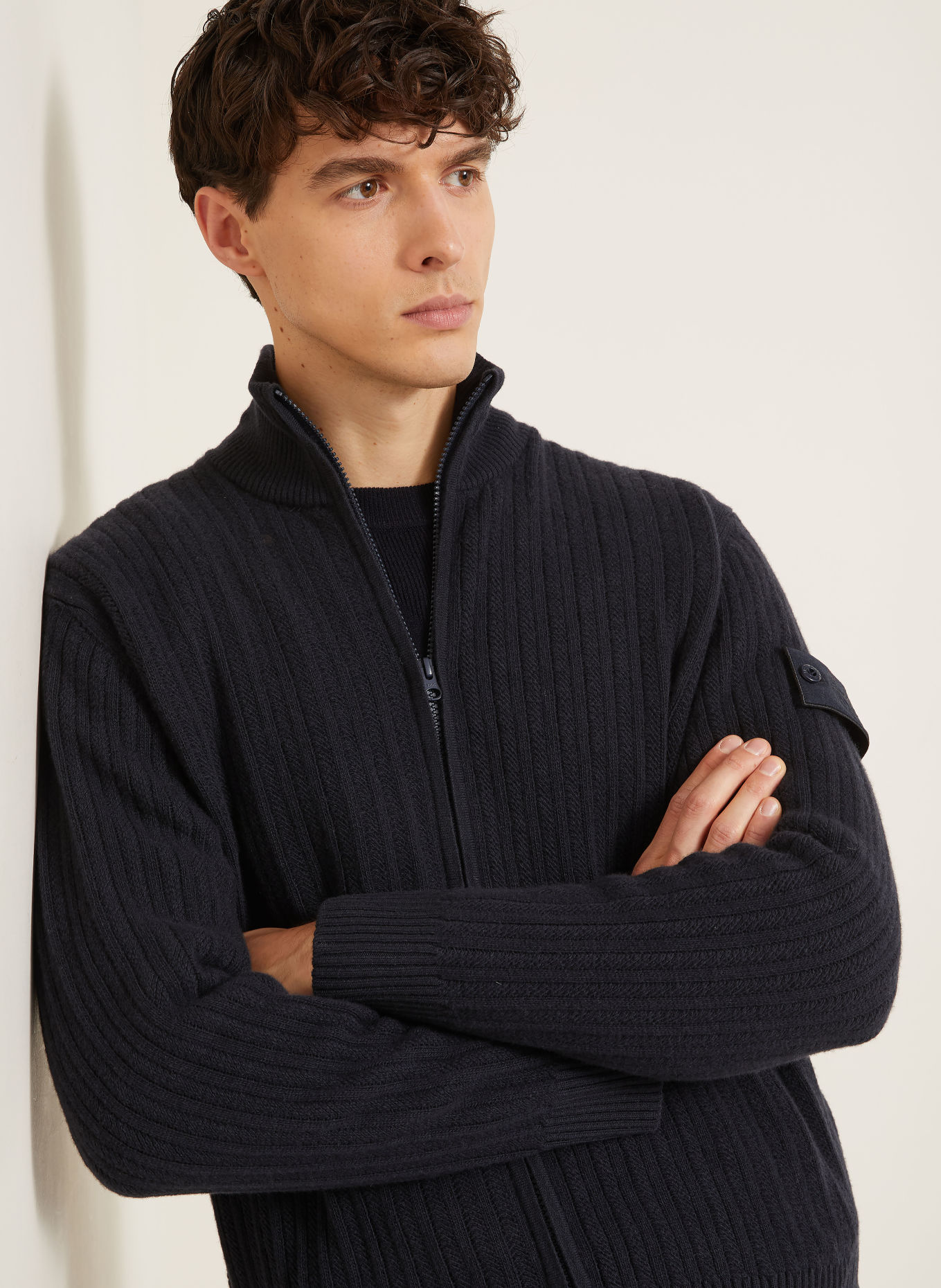 STONE ISLAND Strickjacke GHOST: SCHWARZ