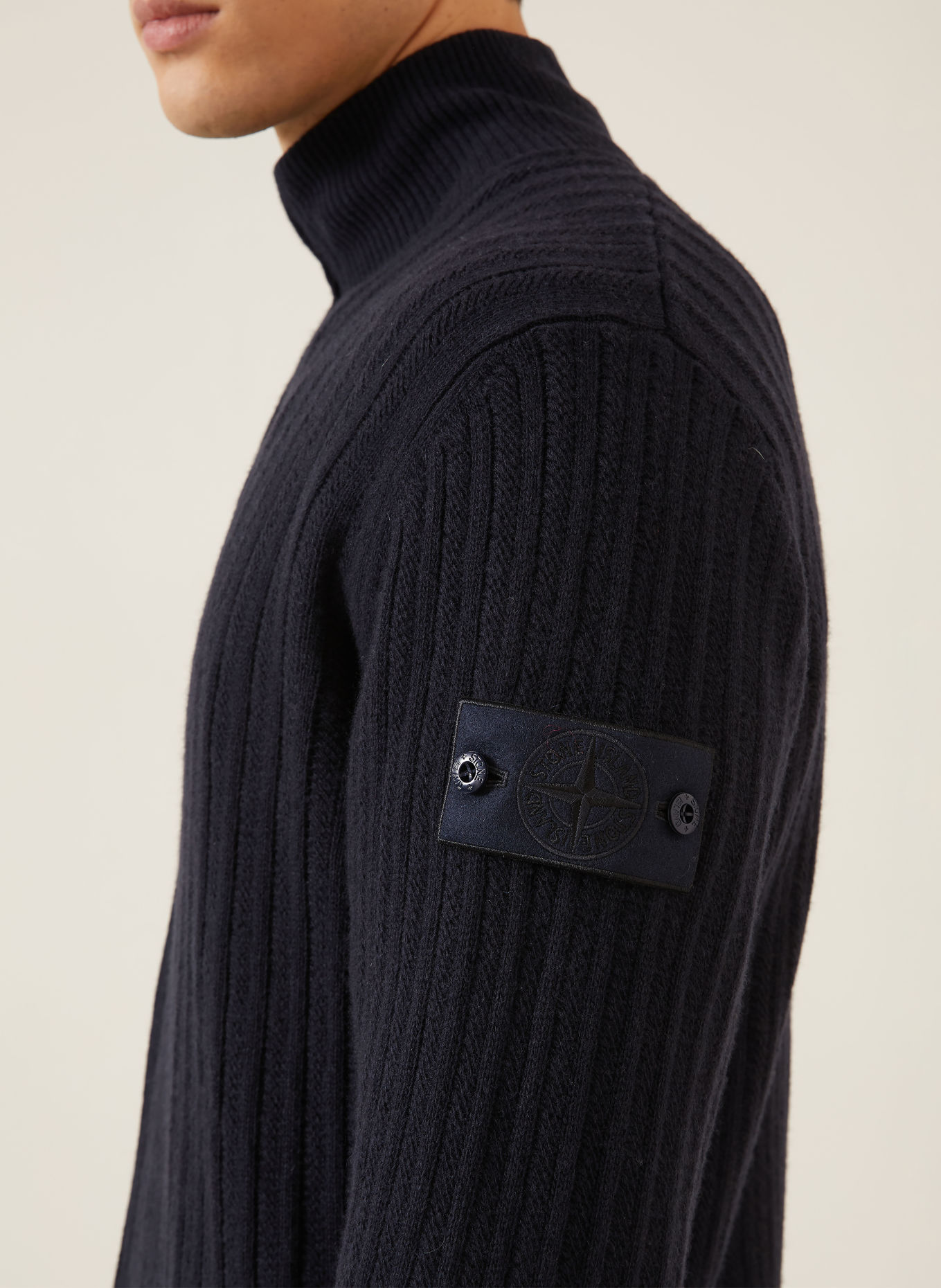 STONE ISLAND Strickjacke GHOST: SCHWARZ