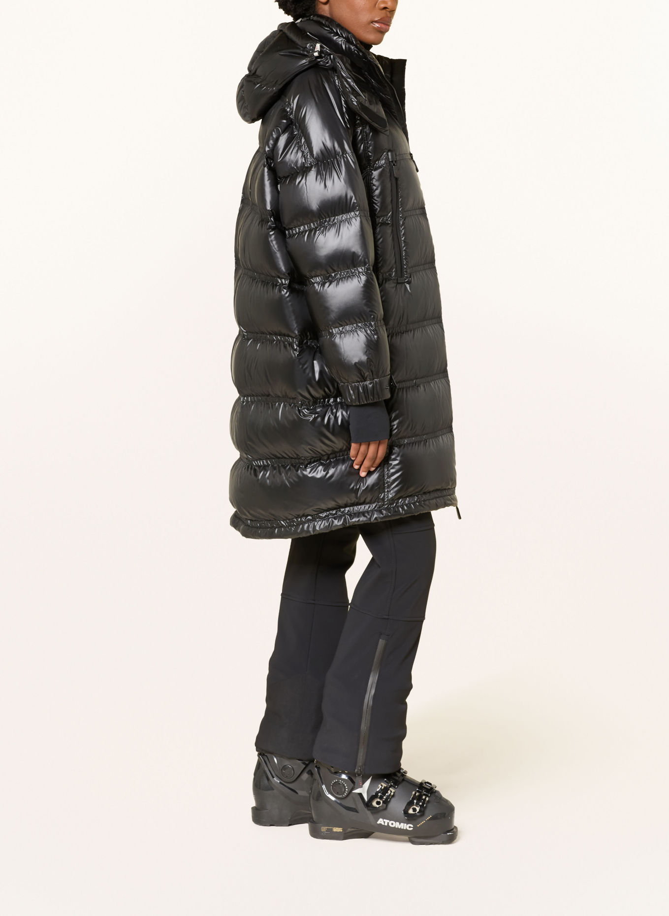 MONCLER GRENOBLE Donsmantel ROCHELAIRS met afneembare capuchon: ZWART