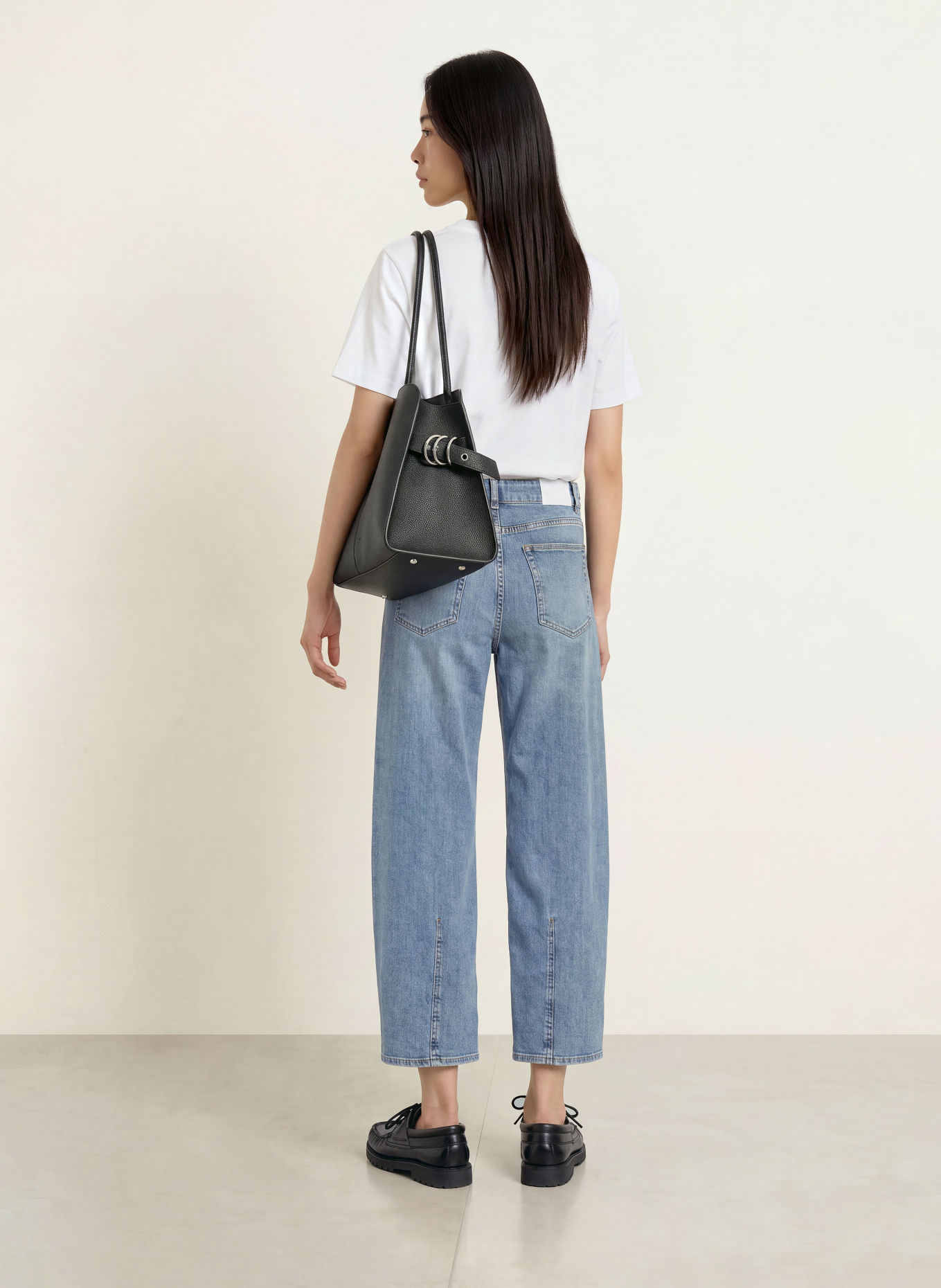 OPUS PANTS Jeansy typu barrel MENI MOON: 70382 mid blue