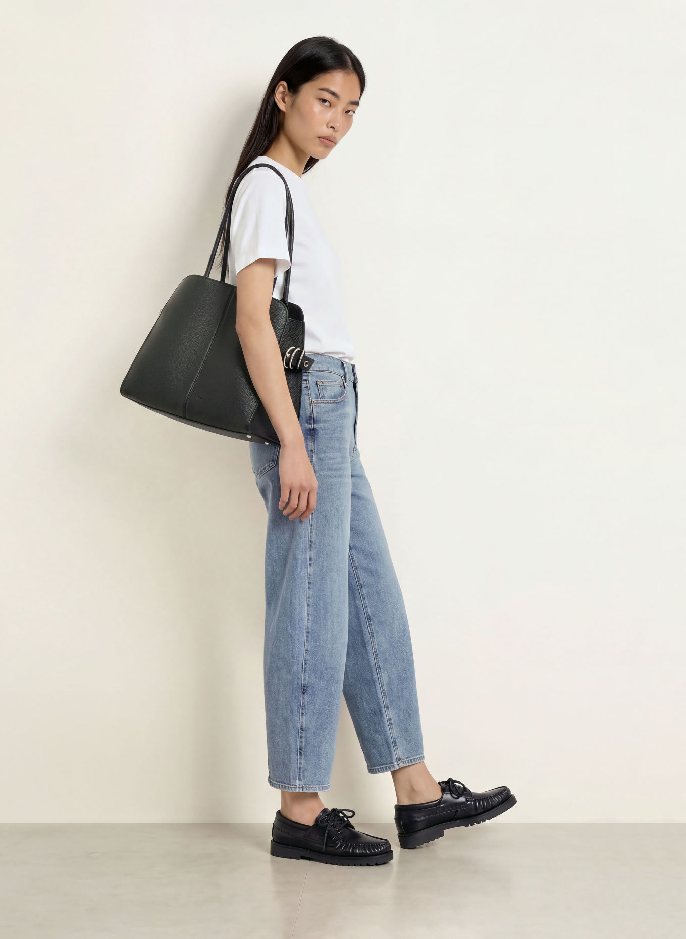 OPUS PANTS Jeansy typu barrel MENI MOON: 70382 mid blue