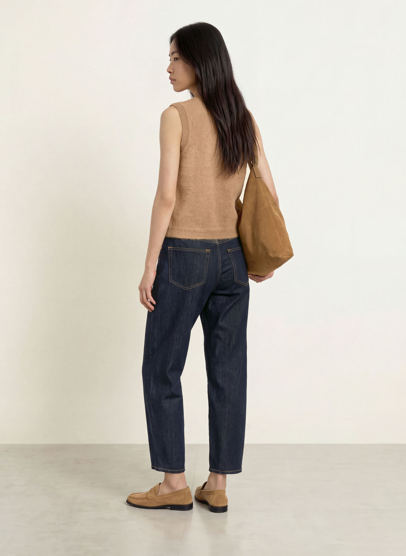 OPUS PANTS Pletená vesta PORAH: SVĚTLE HNĚDÁ