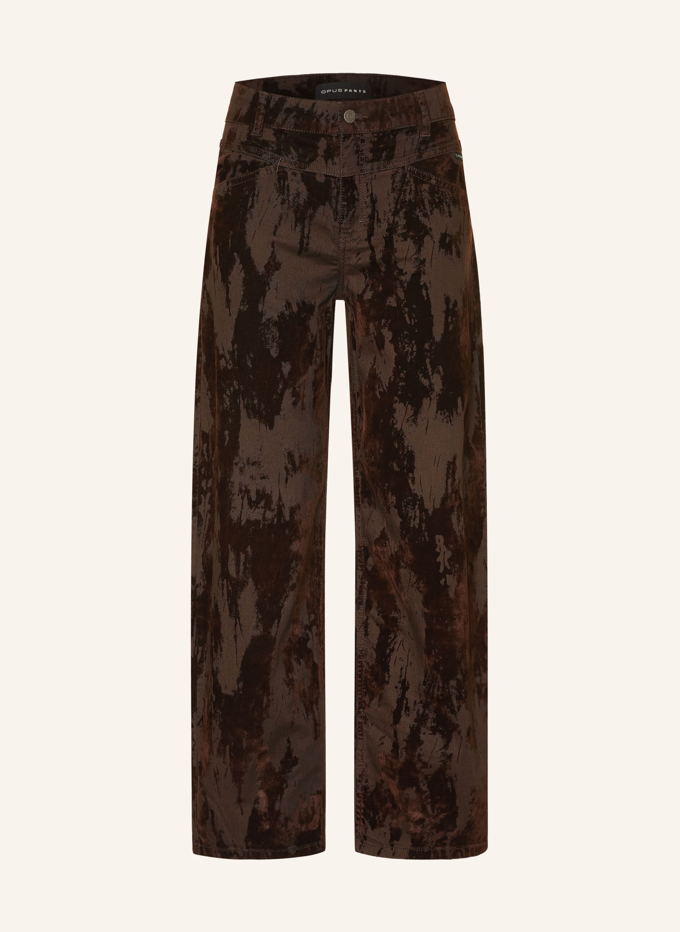 OPUS PANTS Barrel Jeans MARI COSMO mit Samt: 20040 affogato
