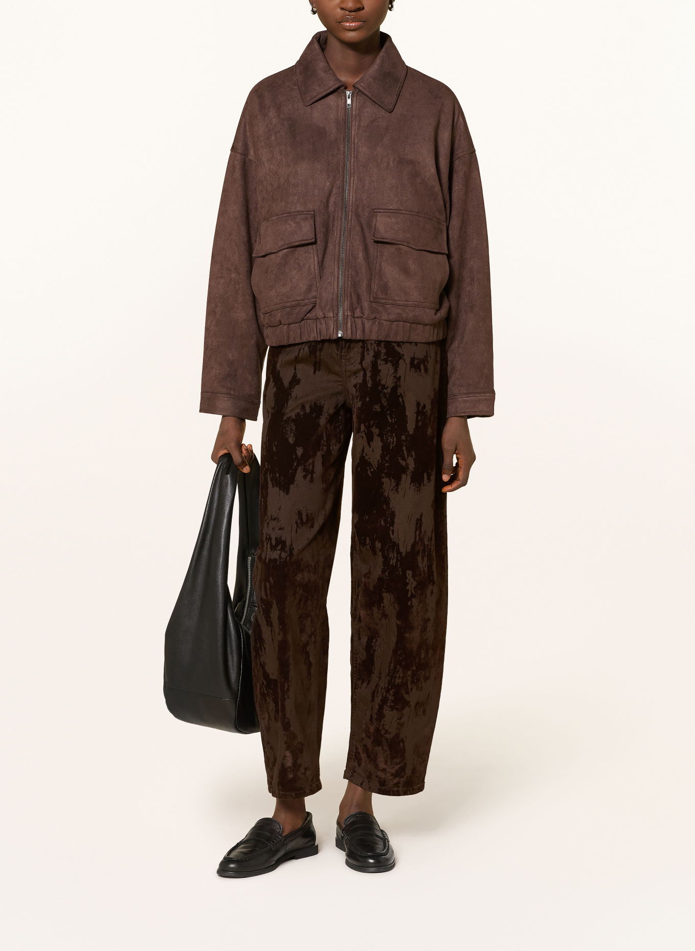 OPUS PANTS Barrel Jeans MARI COSMO mit Samt: 20040 affogato