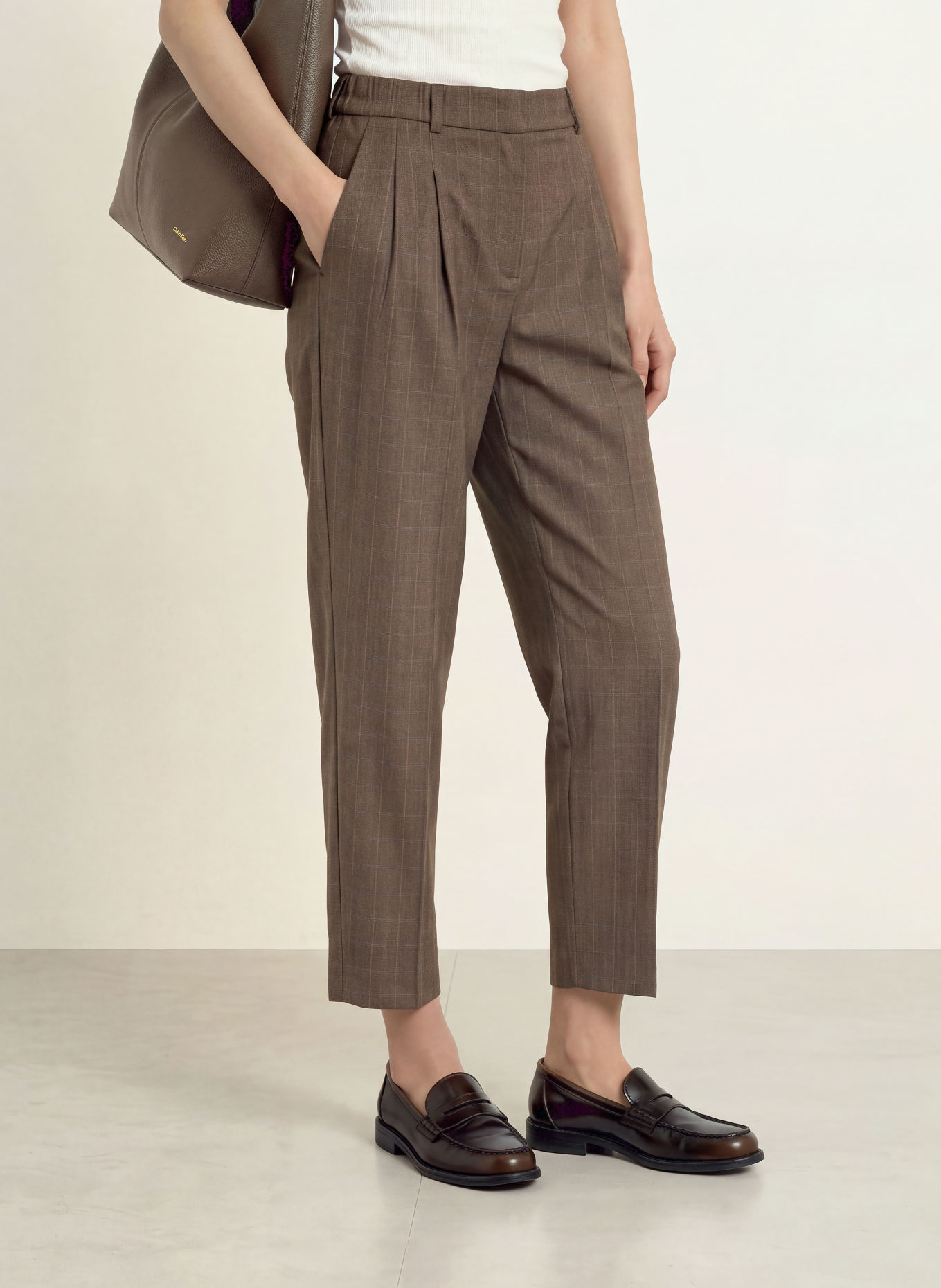 OPUS PANTS Pantaloni 7/8 LESSIEH: MARO / MARO DESCHIS / ALBASTRU DESCHIS