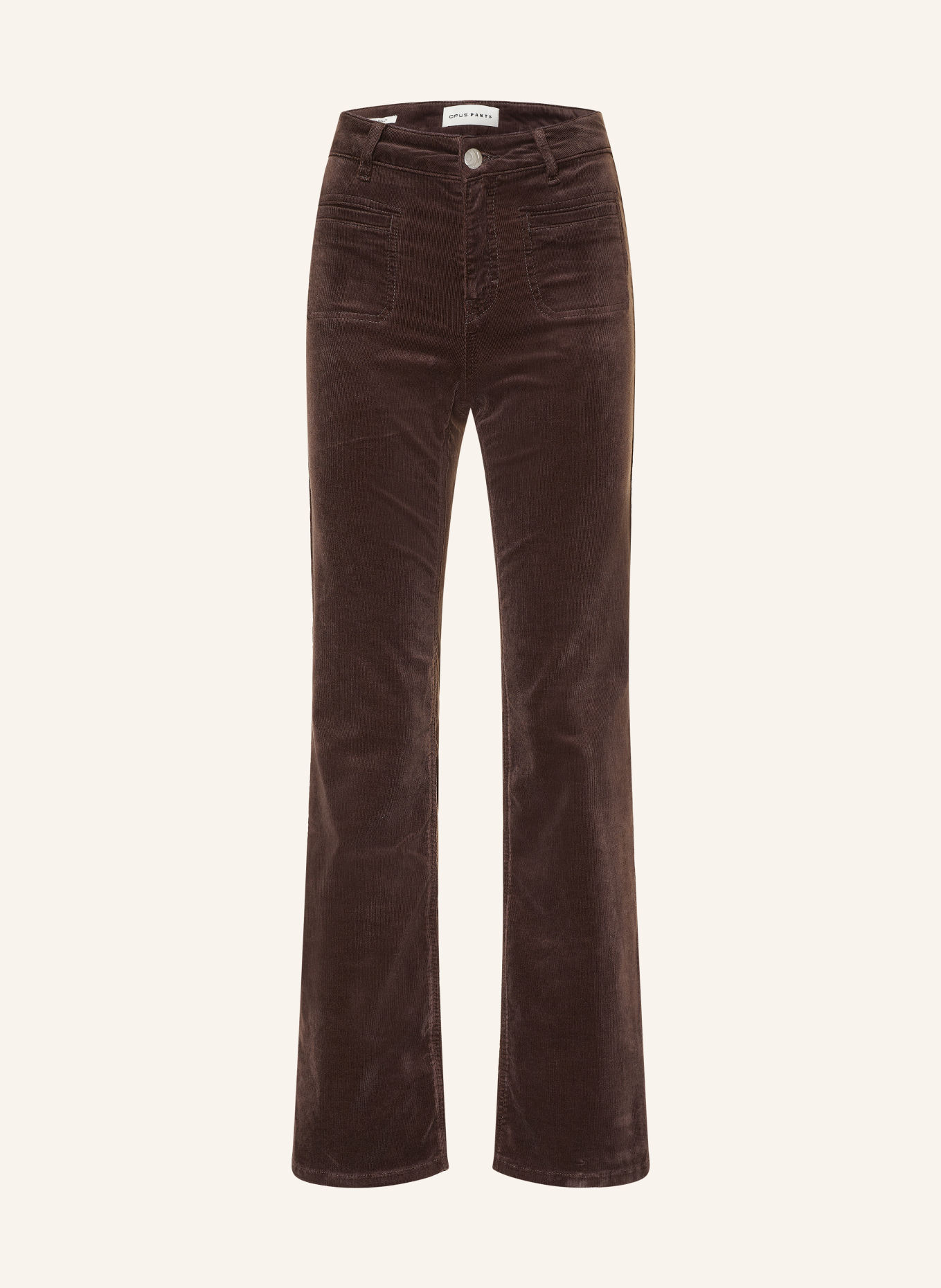 OPUS PANTS Pantaloni din velur MELLY FRESH: MARO ÎNCHIS