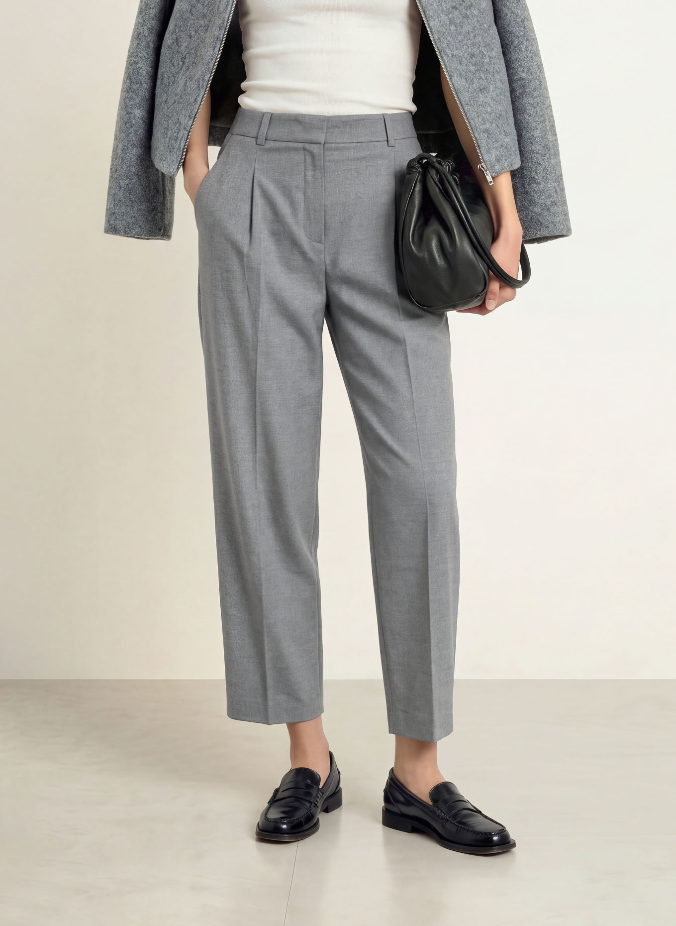 OPUS PANTS 7/8 broek LESSIEH: GRIJS