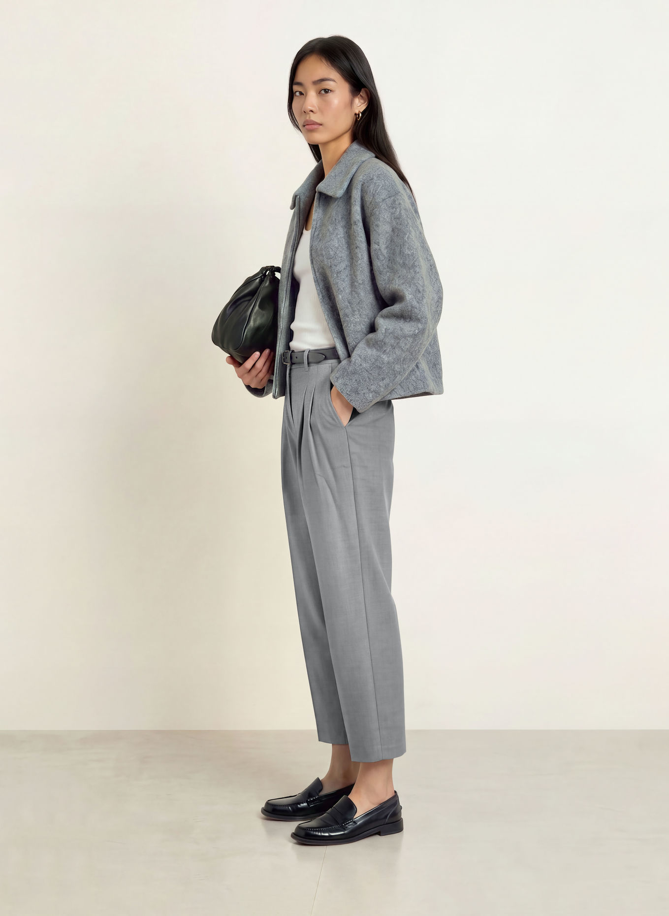 OPUS PANTS 7/8 broek LESSIEH: GRIJS