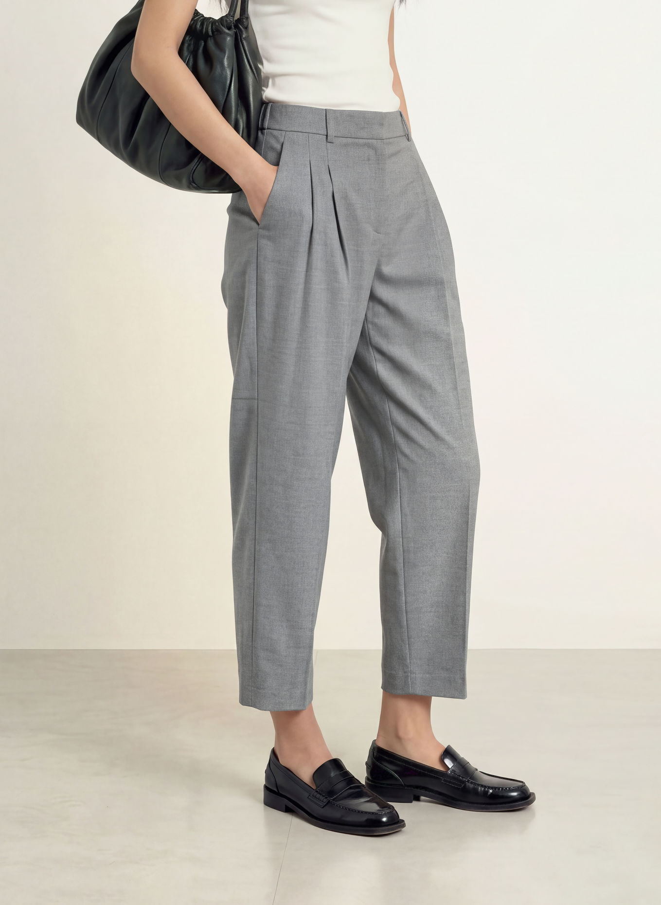 OPUS PANTS 7/8 broek LESSIEH: GRIJS