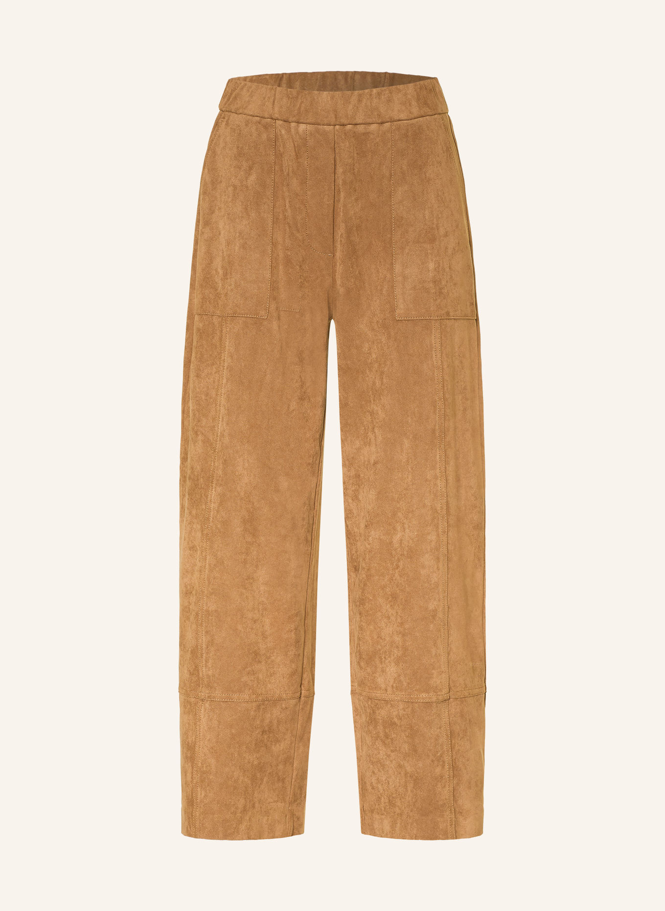 OPUS PANTS Byxor METTA CARGO i läderlook: KONJAK