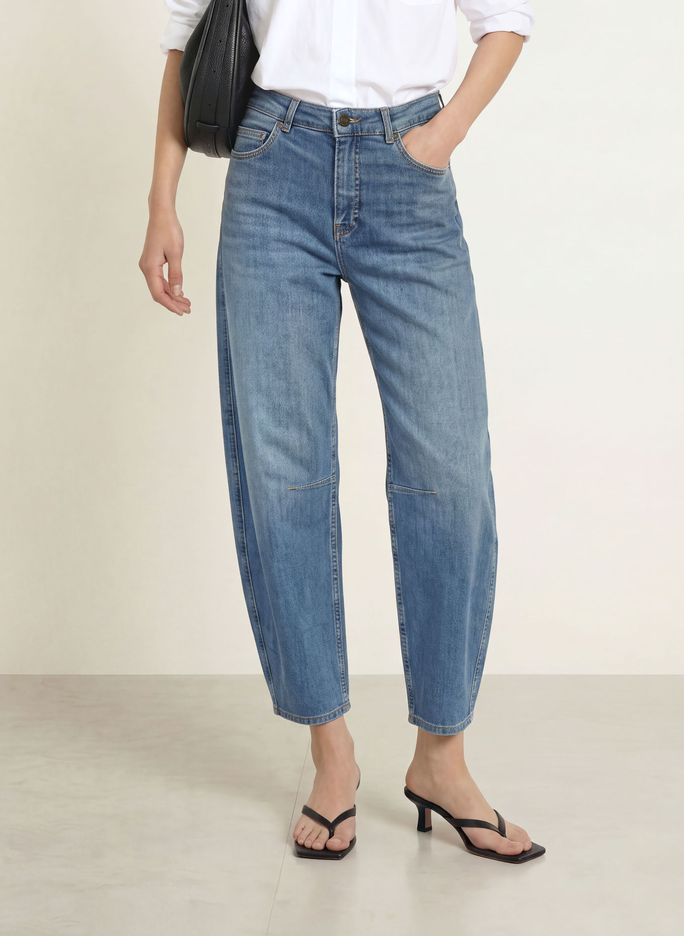 OPUS PANTS Jean barrel MARI VEGA: 70370 mid blue
