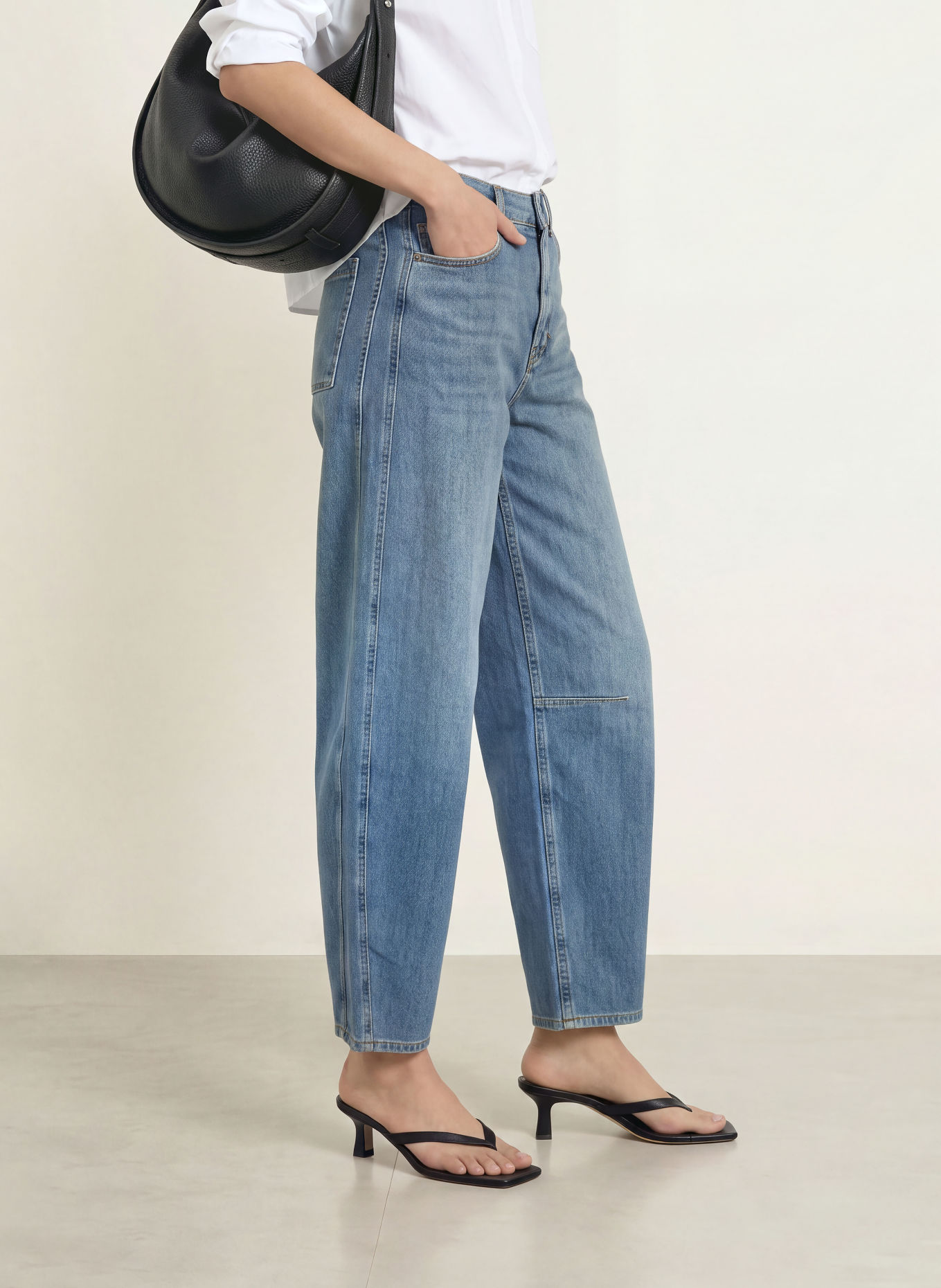 OPUS PANTS Jean barrel MARI VEGA: 70370 mid blue