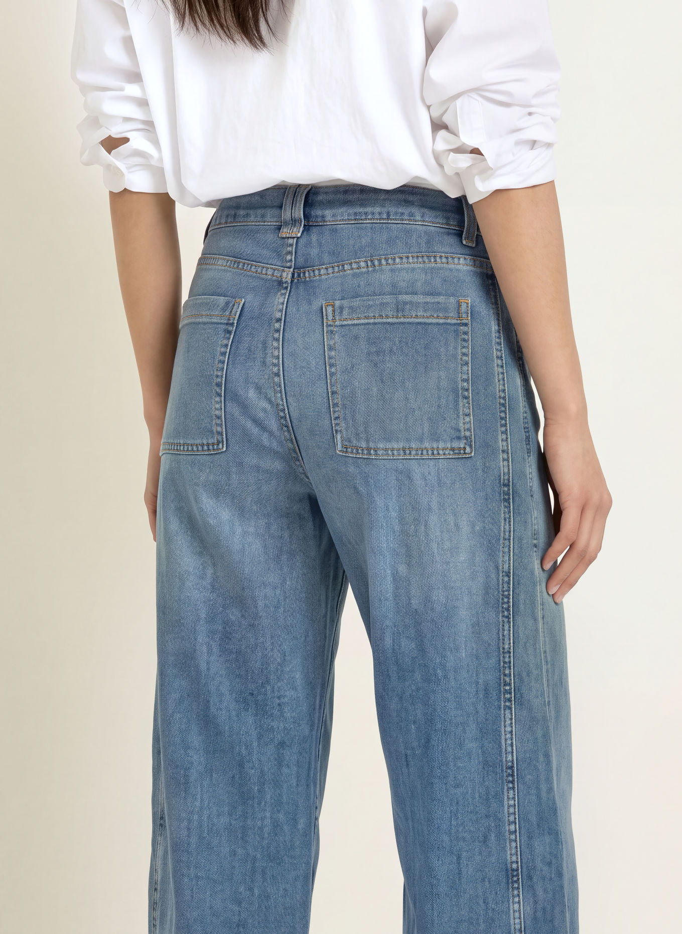 OPUS PANTS Jean barrel MARI VEGA: 70370 mid blue