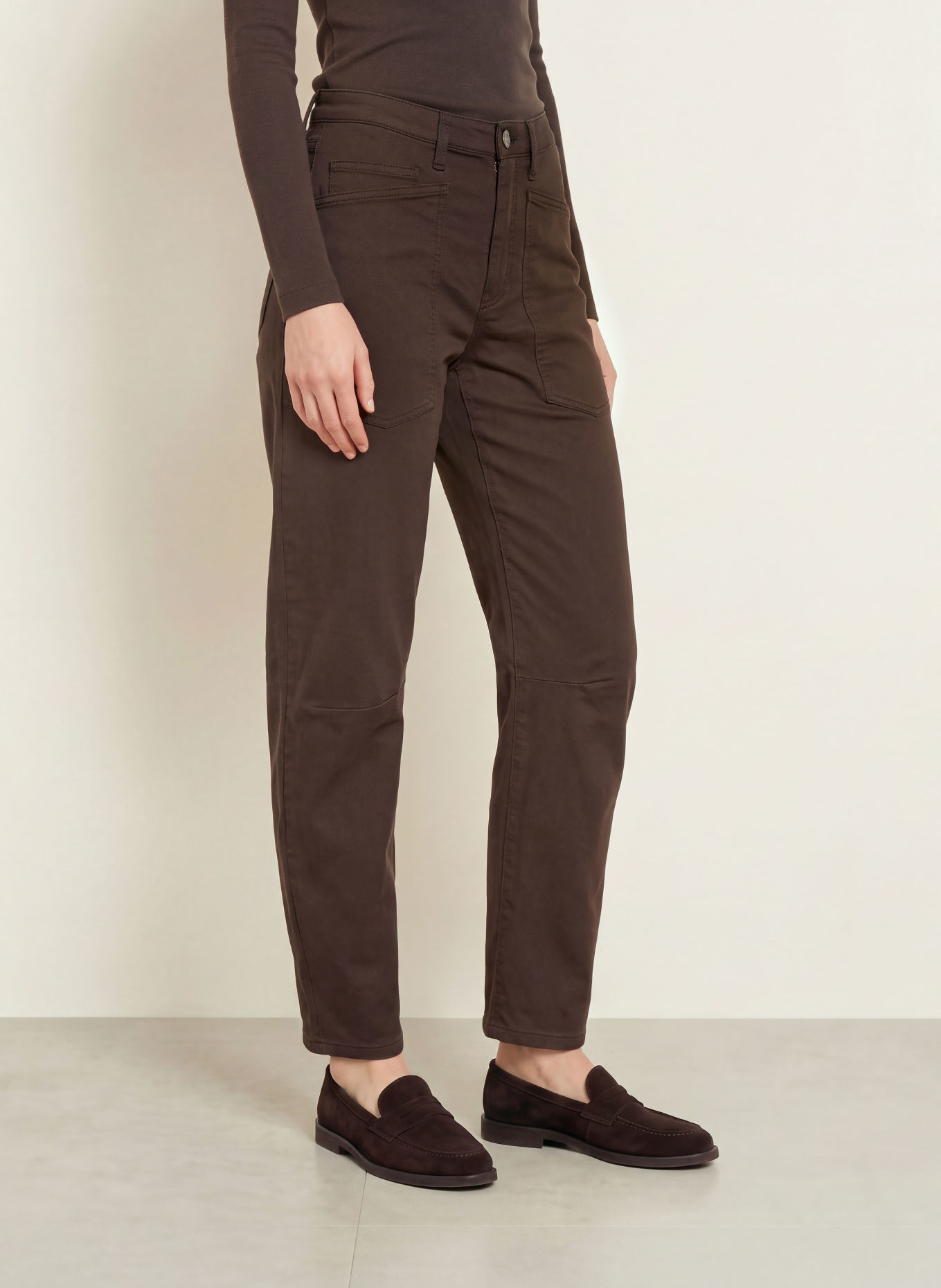 OPUS PANTS Barrel Jeans LISANA: 20040 affogato